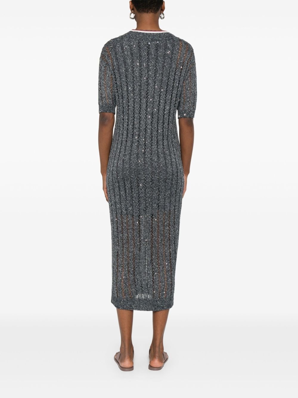 v-neck dress - 4