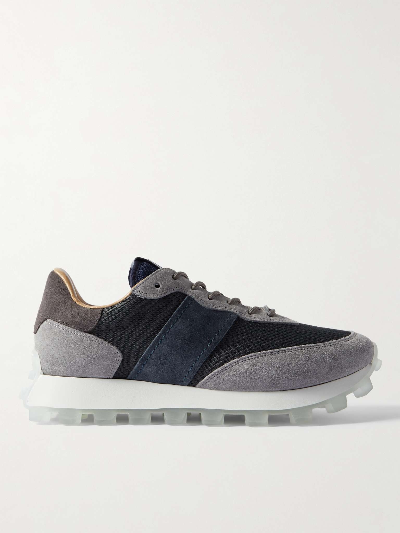 Allacciata Mesh and Suede Sneakers - 1