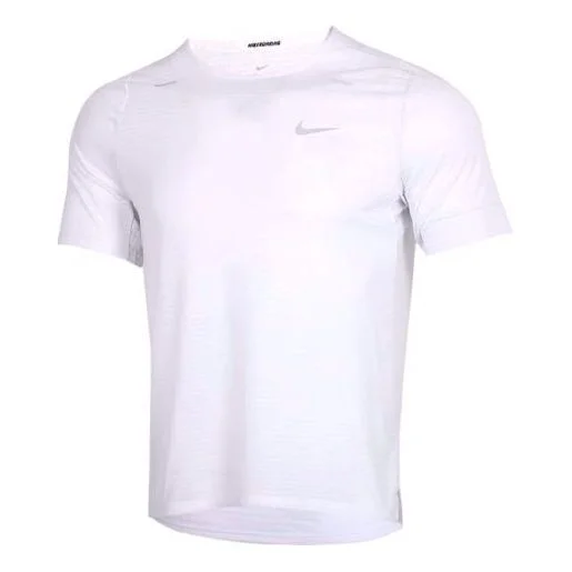 Nike Logo Pattern Training Sports Short Sleeve White DD1535-100 - 1
