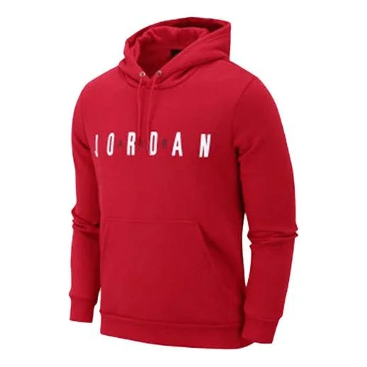 남자의 공기 요르단 스포츠 인쇄 로고 Fleece 빨강 CJ9666-687 - 1