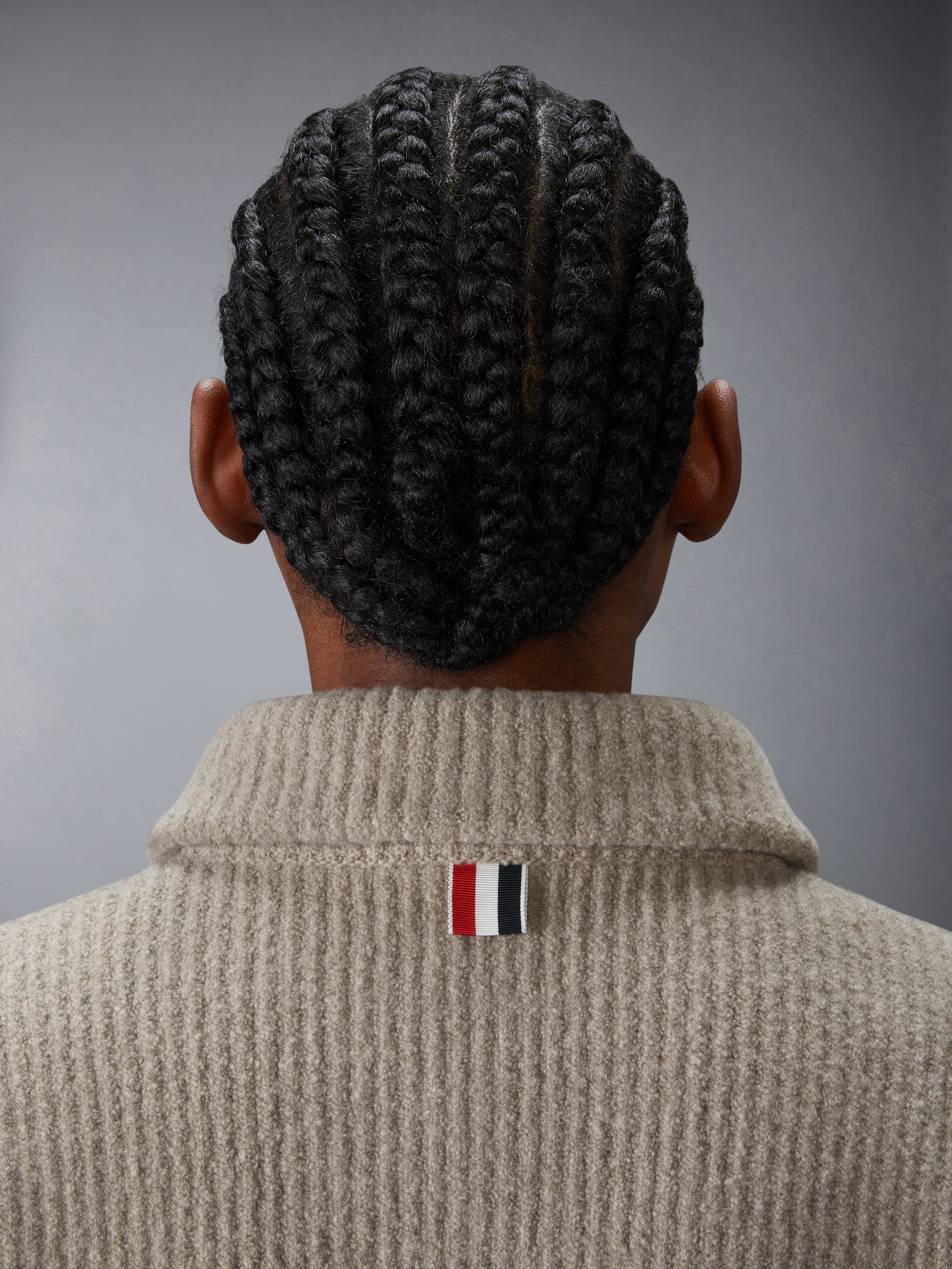 BOILED MERINO WOOL 4-BAR BOMBER JACKET - 5