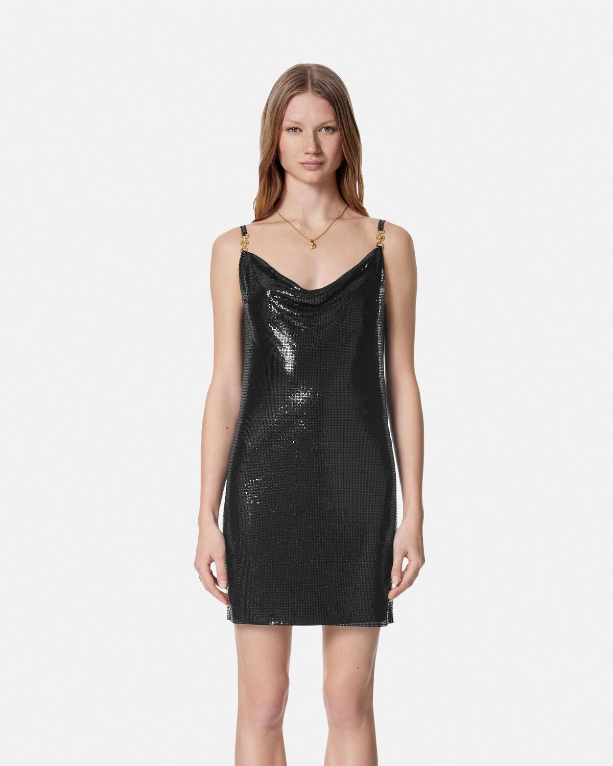 Metal Mesh Slip Mini Dress - 4