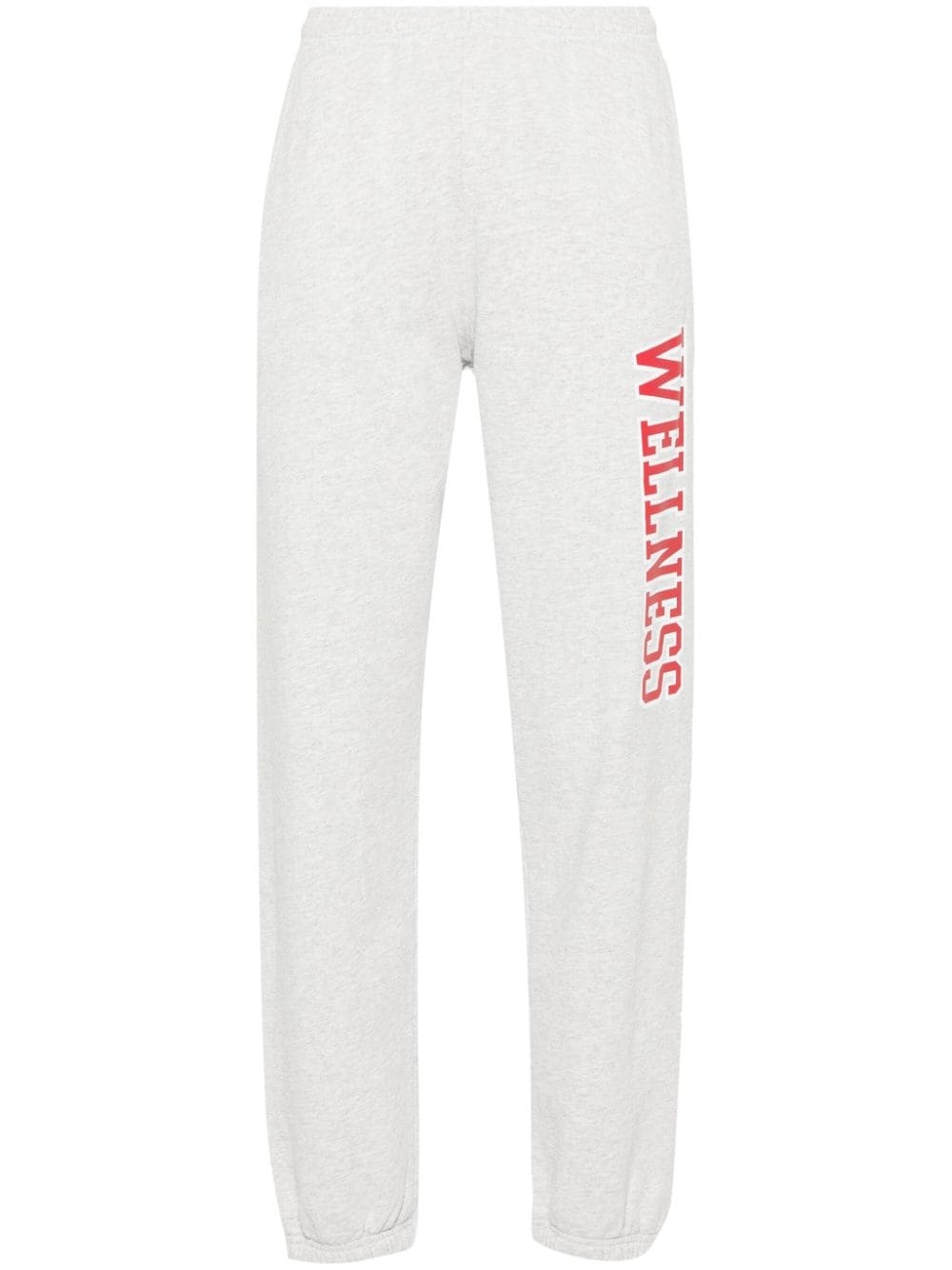 logo-printed mÃ©lange trousers - 1