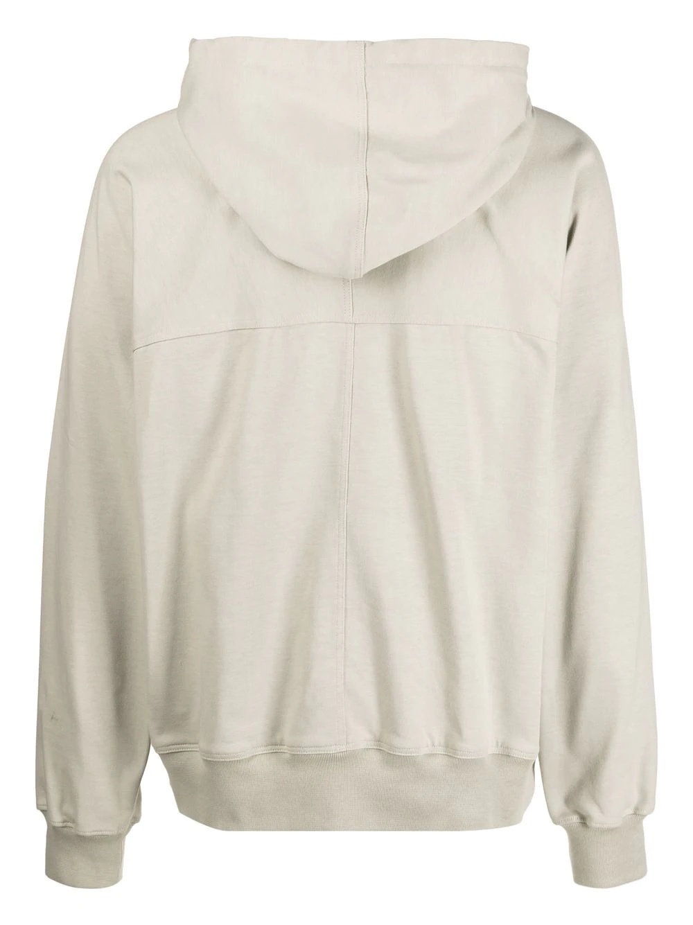 drawstring cotton zip-up hoodie - 2