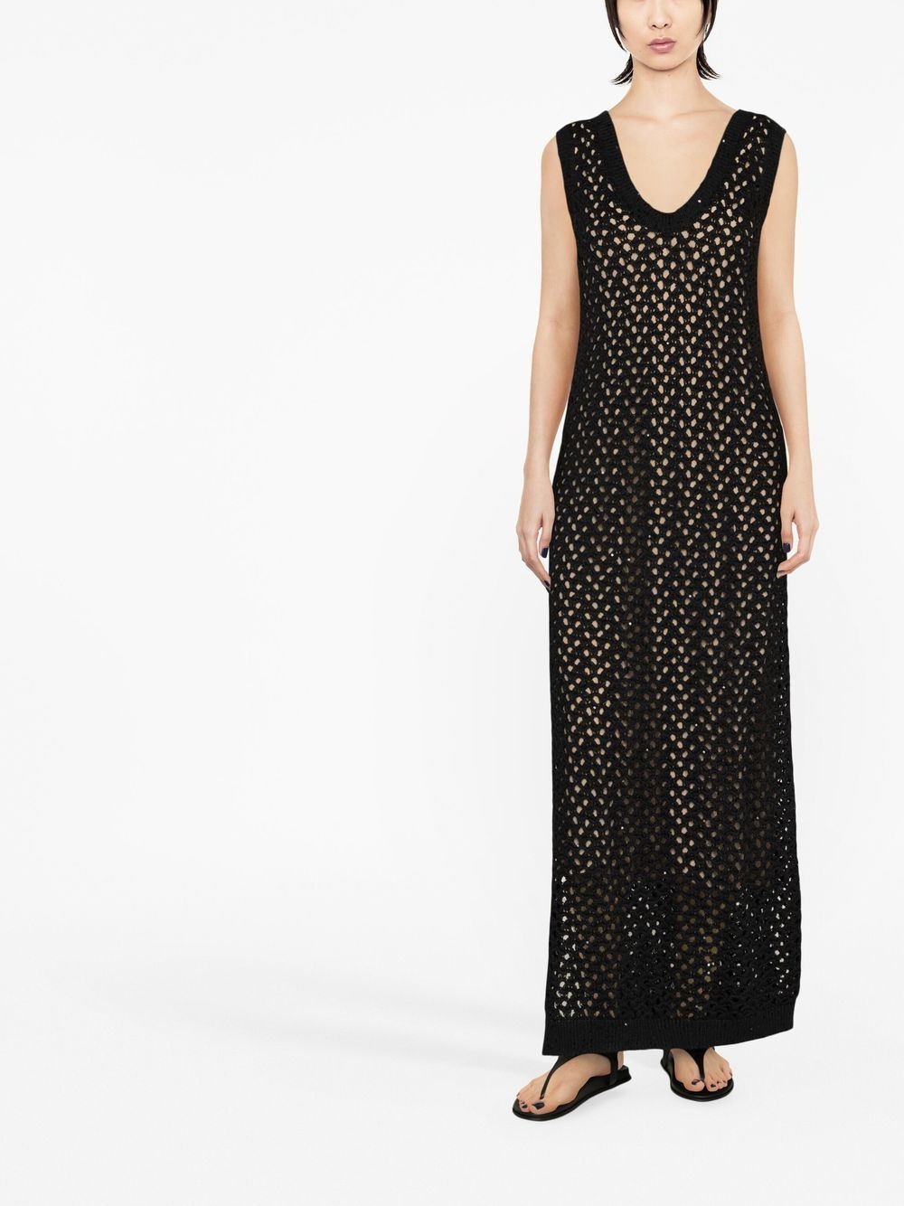 open-knit maxi dress - 3