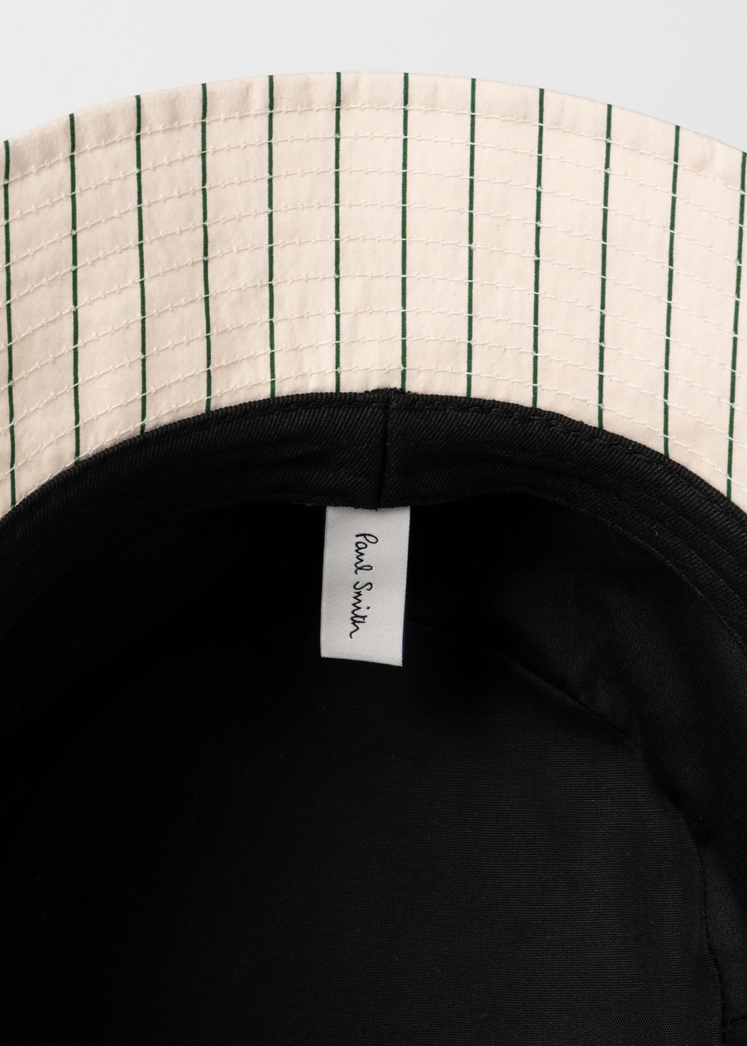 Black and Cream Stripe Bucket Hat - 4
