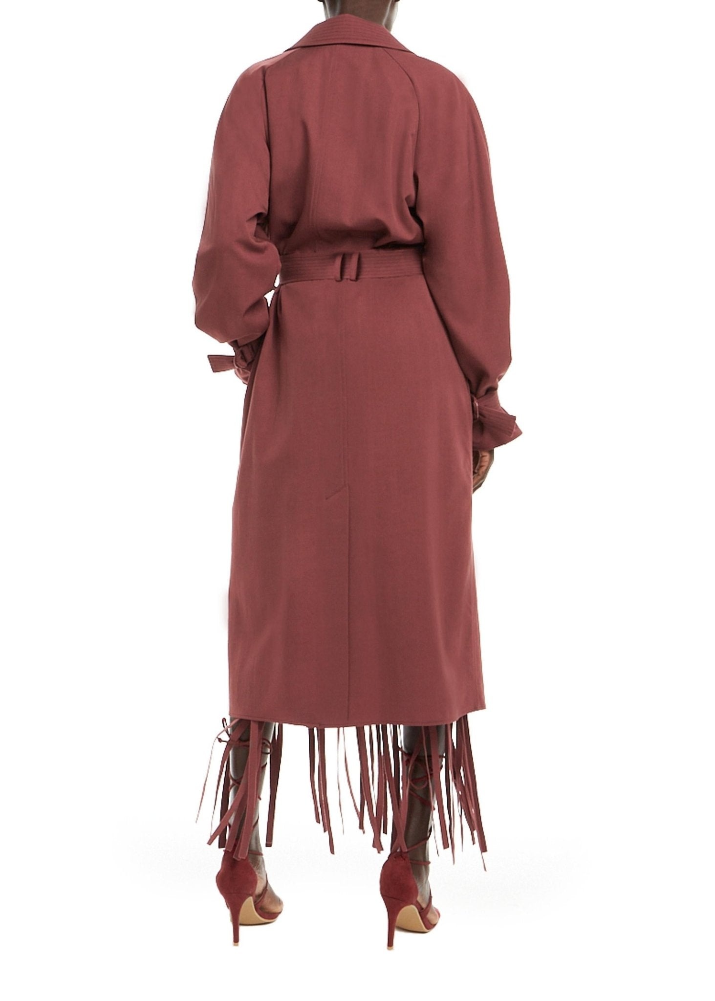Wool Belted Trench Coat - 3