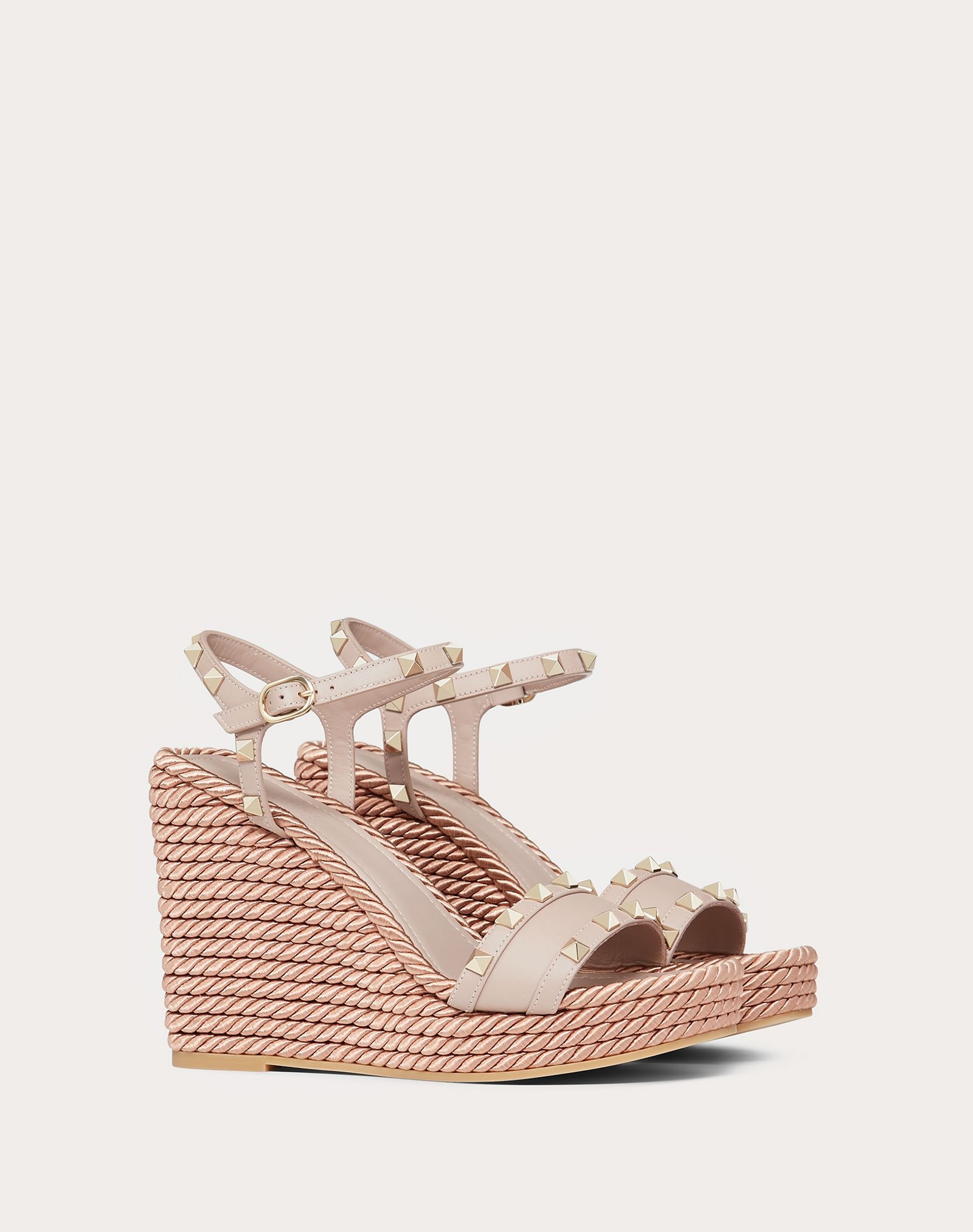 Calfskin Studded Wedge Sandal 115 mm - 2