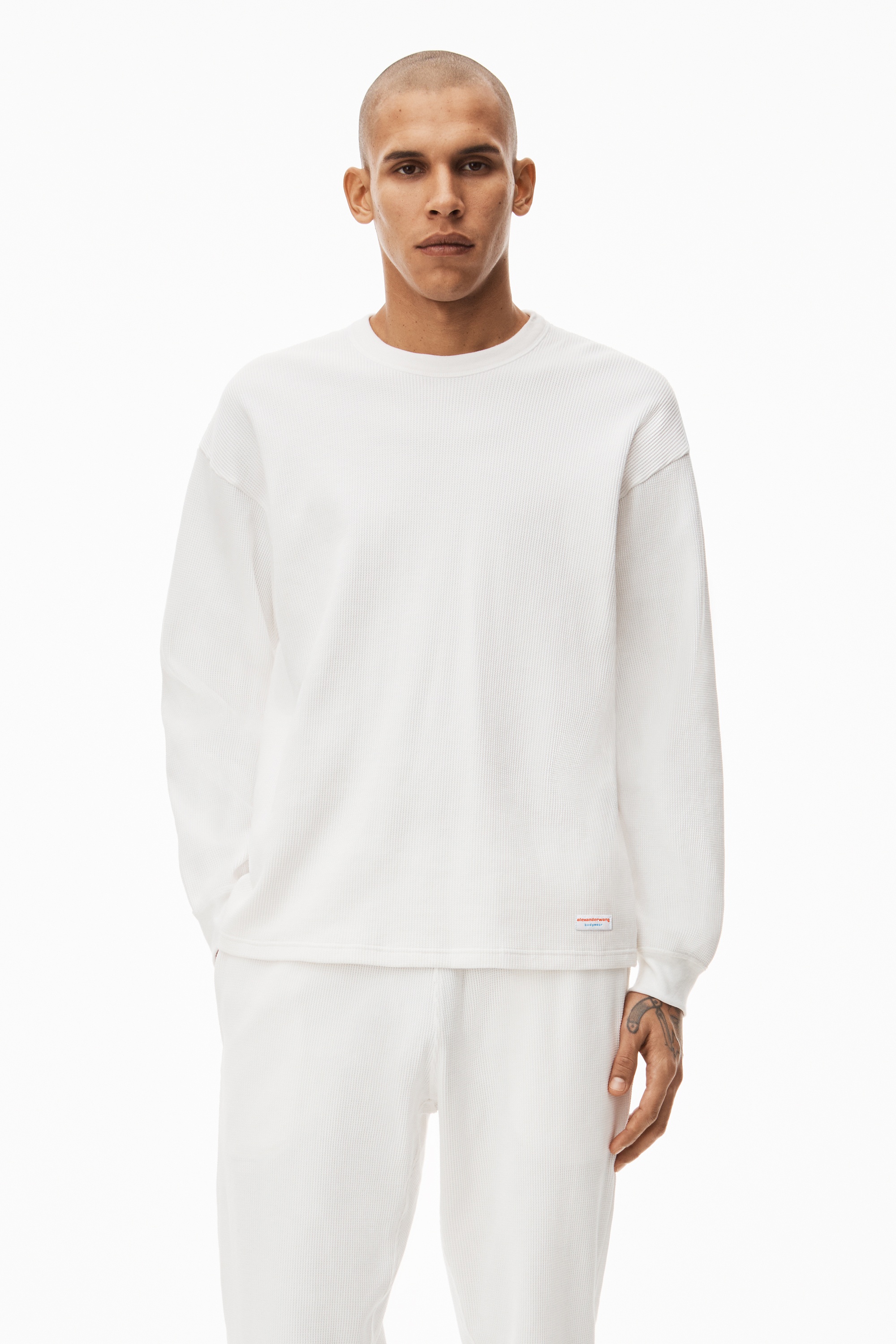 UNISEX LONG SLEEVE IN COTTON WAFFLE THERMAL - 2
