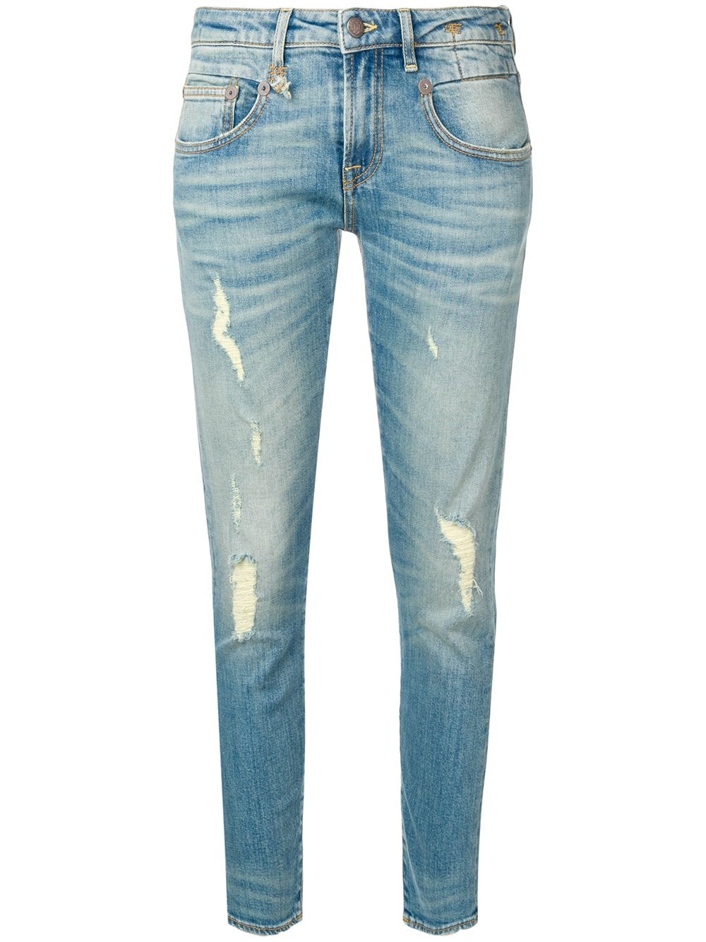 distressed skinny jeans - 1