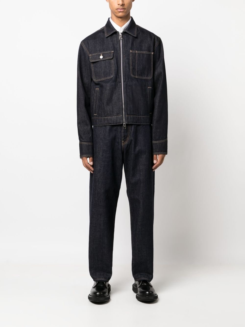 Alexander McQueen zip-up denim jacket | farfetch | REVERSIBLE
