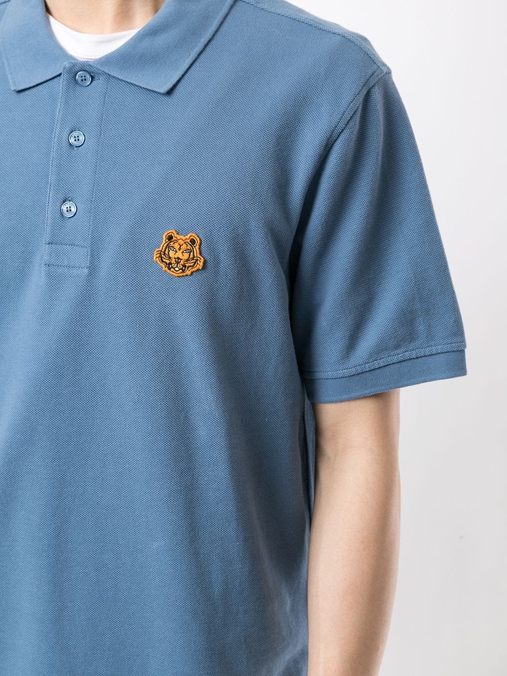 tiger motif polo shirt - 5