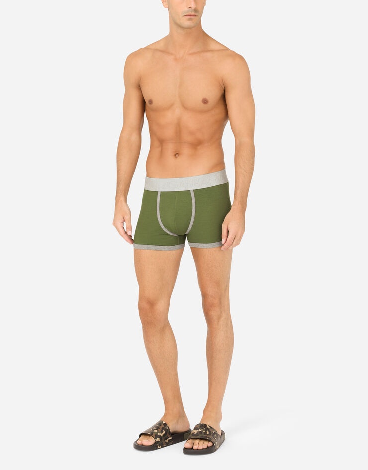 Fine-rib stretch cotton boxers - 2