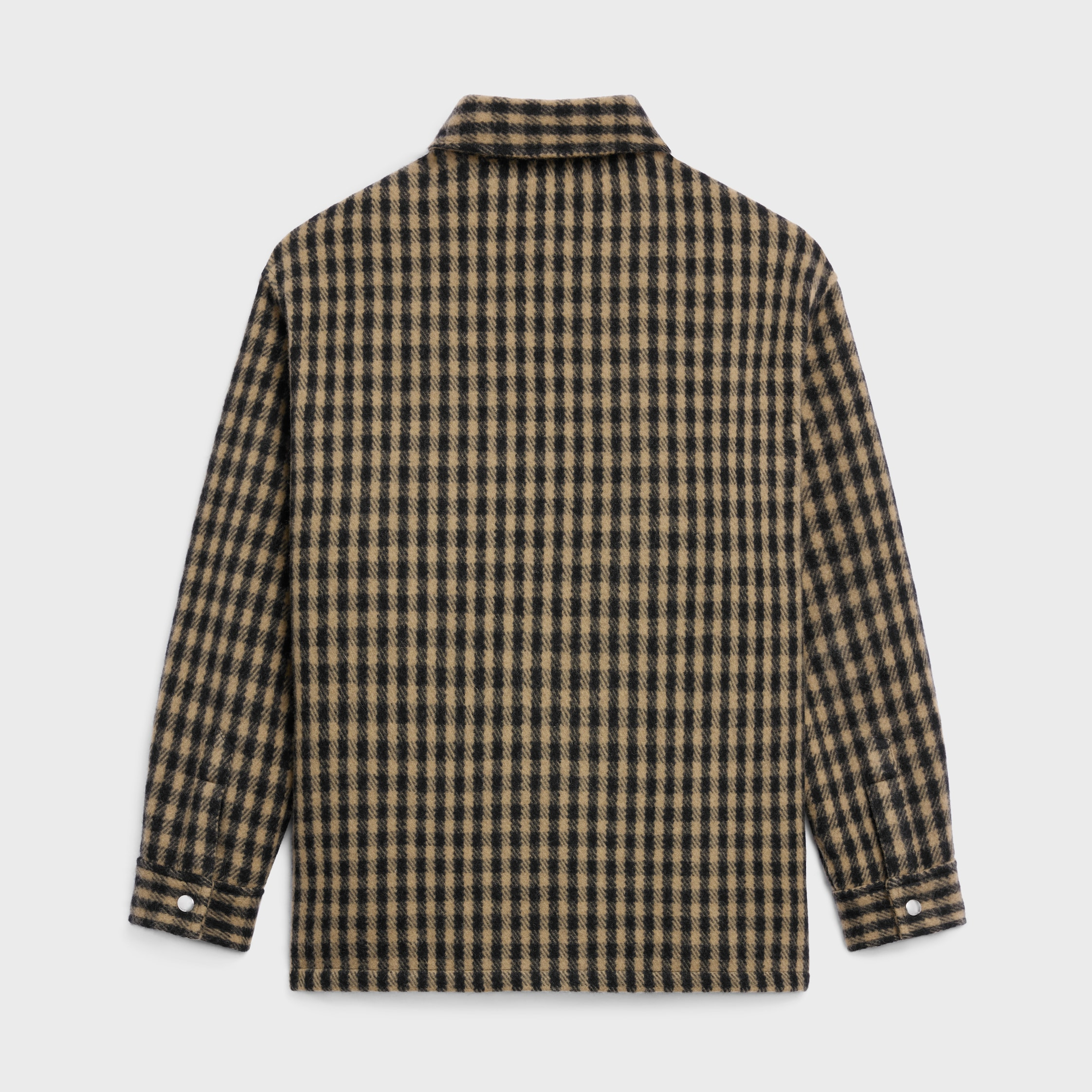 overshirt in checked wool - 2
