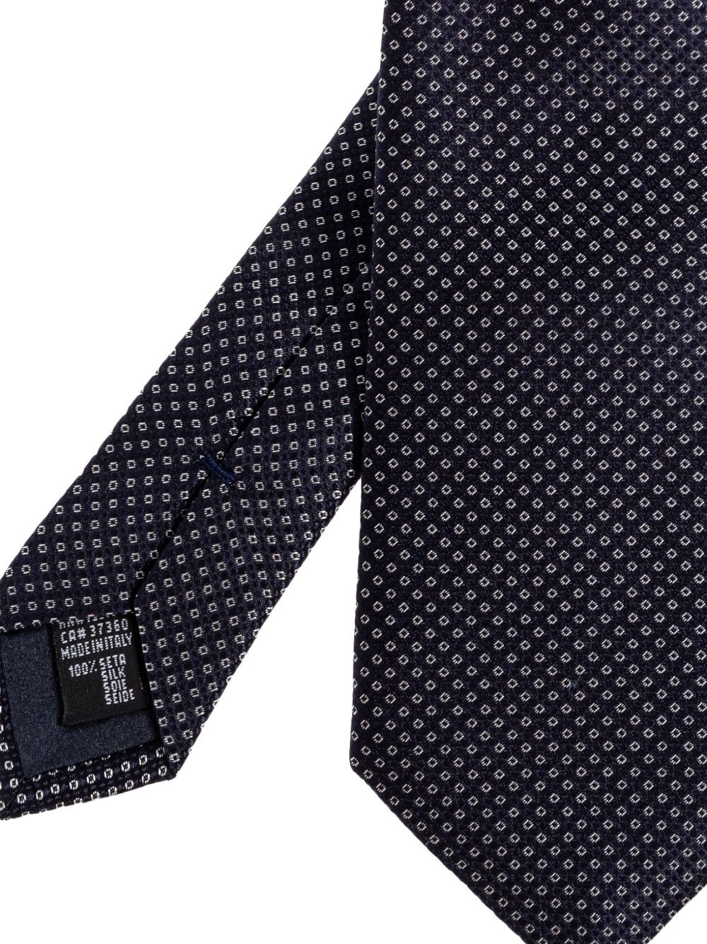 geometric-pattern silk tie - 3
