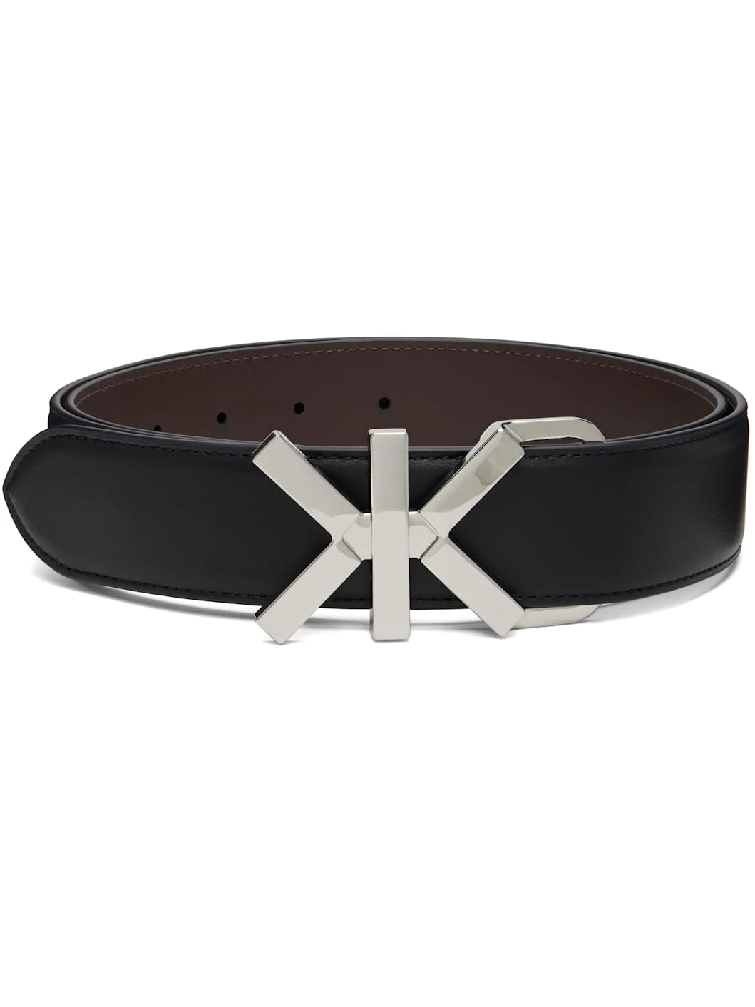 Black Kenzo Paris 'KENZO Double K' Reversible Belt - 1