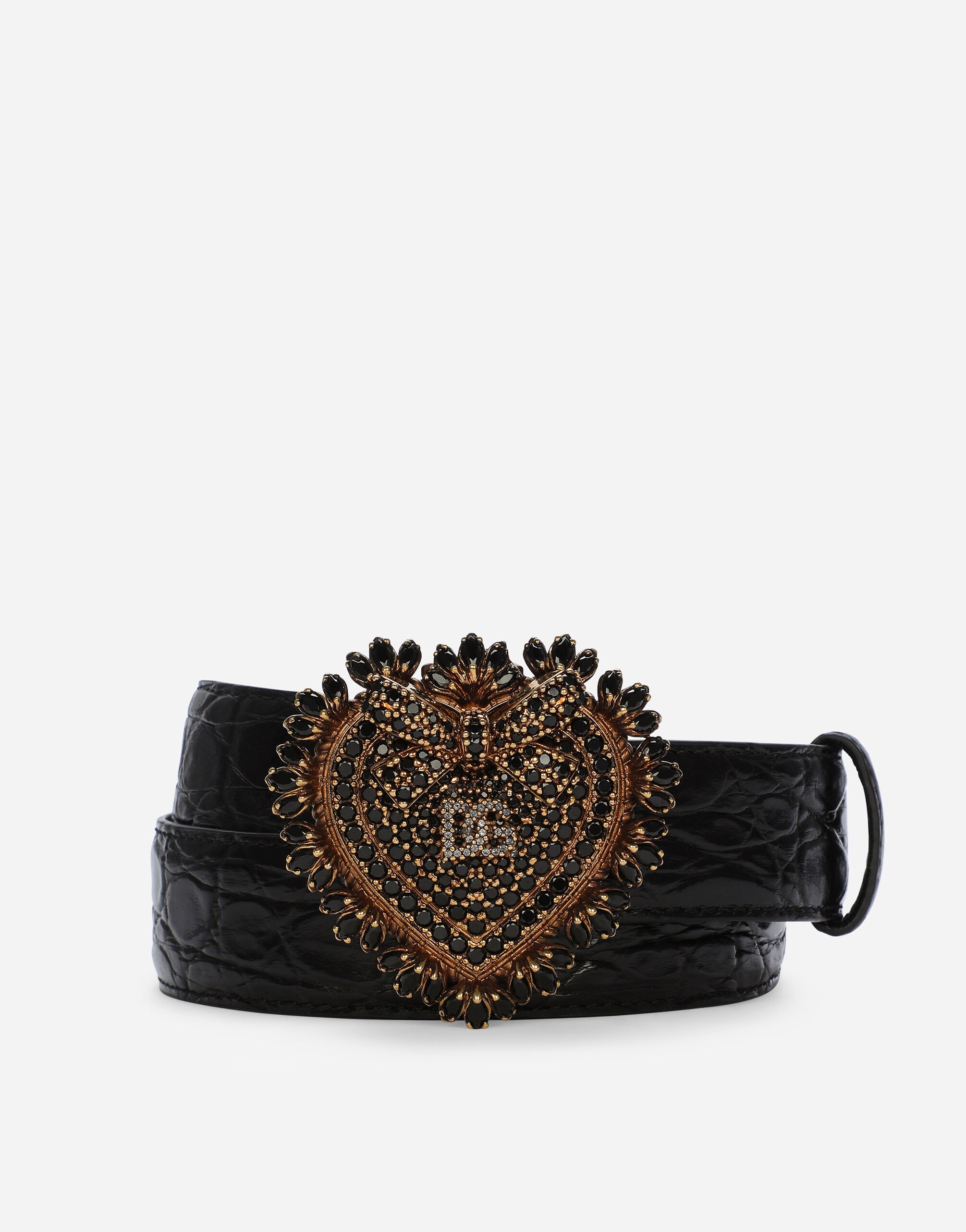 “Fianchi cocco” crocodile skin Devotion belt - 1