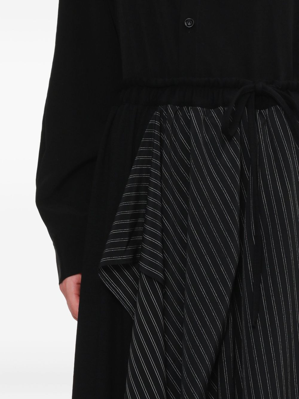 pinstripe panelled midi skirt - 5