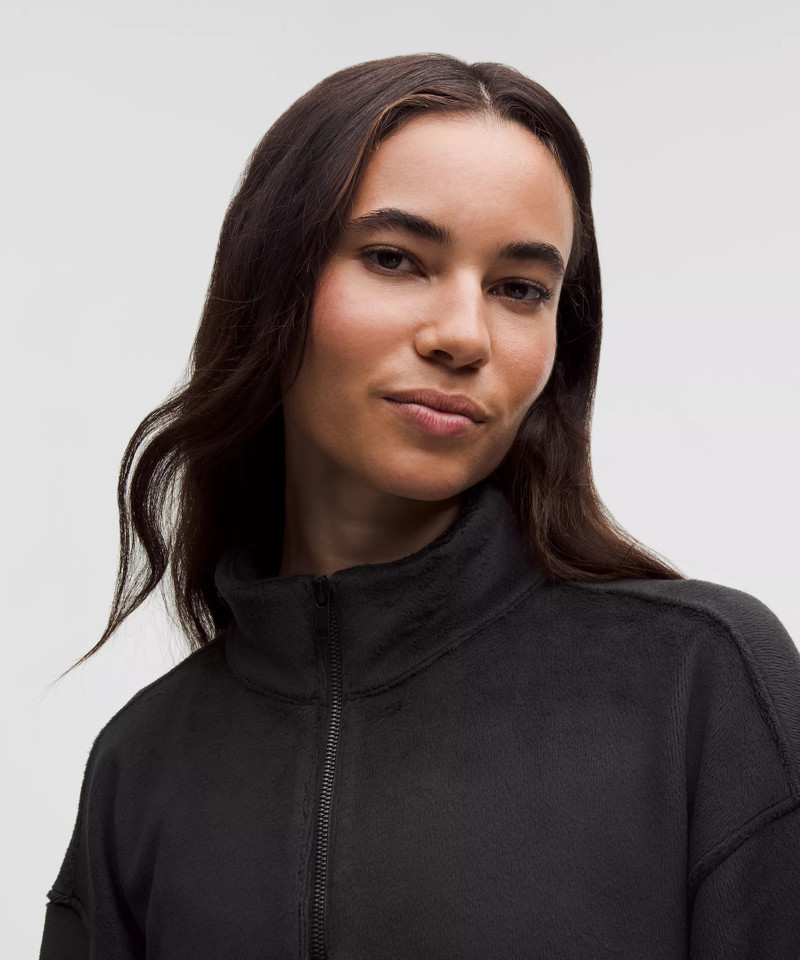 Plush Velour Oversized Half Zip 4