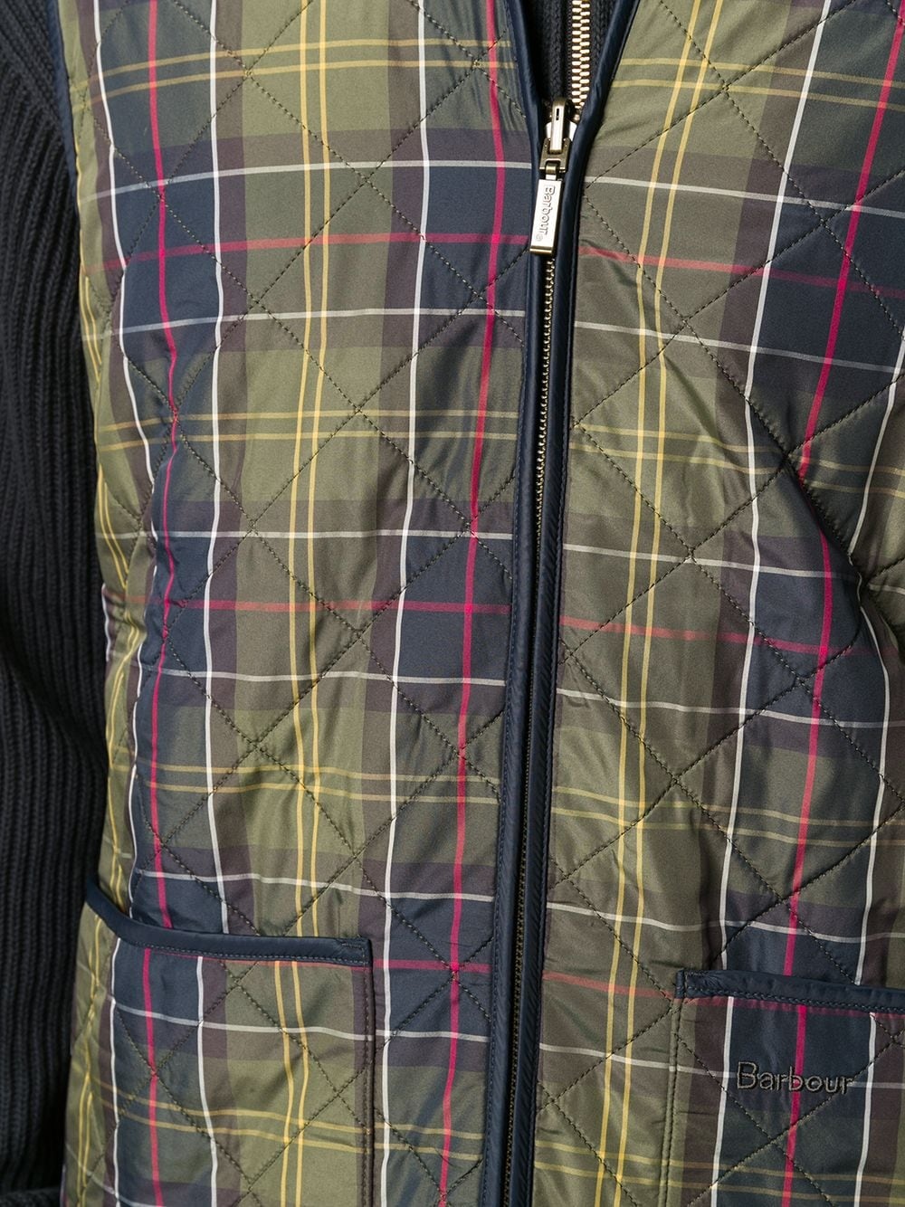 tartan print gilet - 5