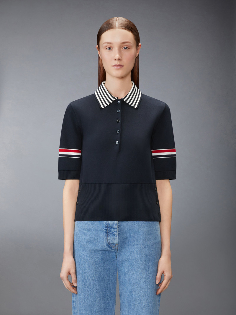 Thom Browne RWB STRIPE JACQUARD LOBSTER POLO outlook