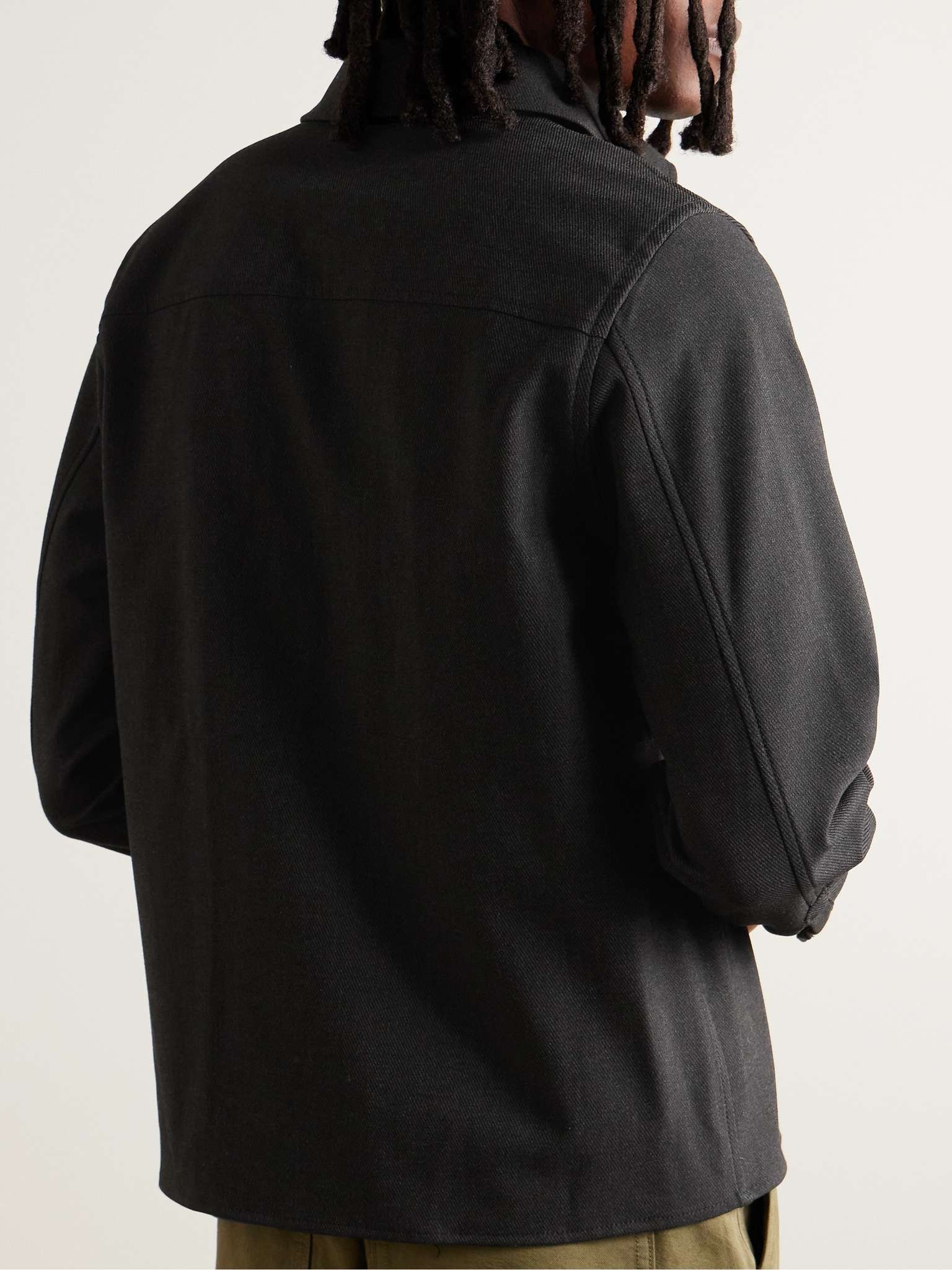 Shell-Trimmed Twill Shirt Jacket - 4