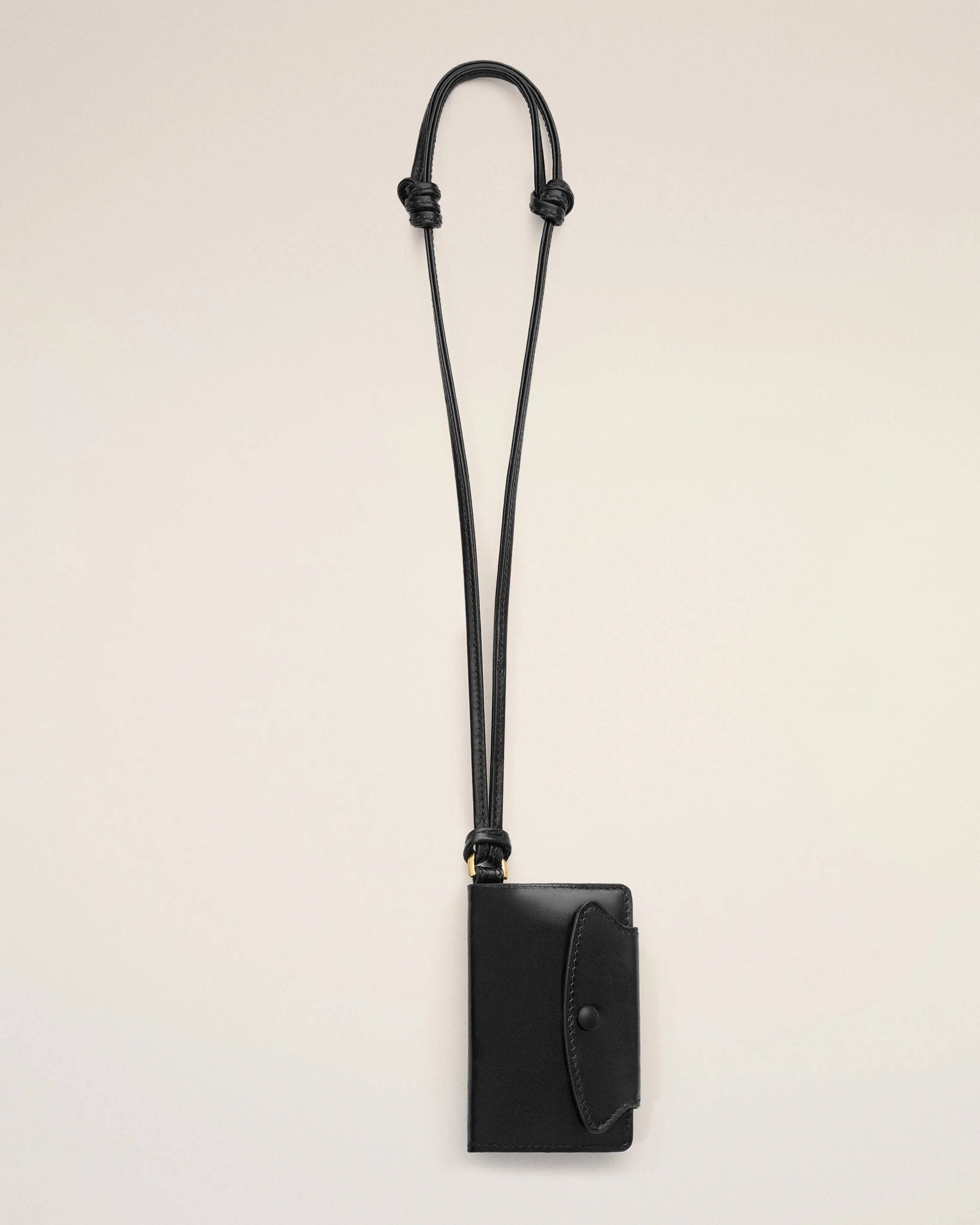 BLACK MIMI COW LEATHER NOTEBOOK HOLDER - 1