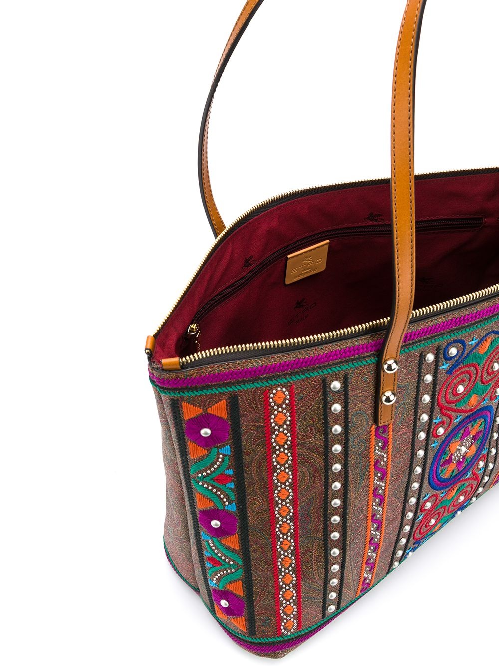 embroidered paisley tote - 5