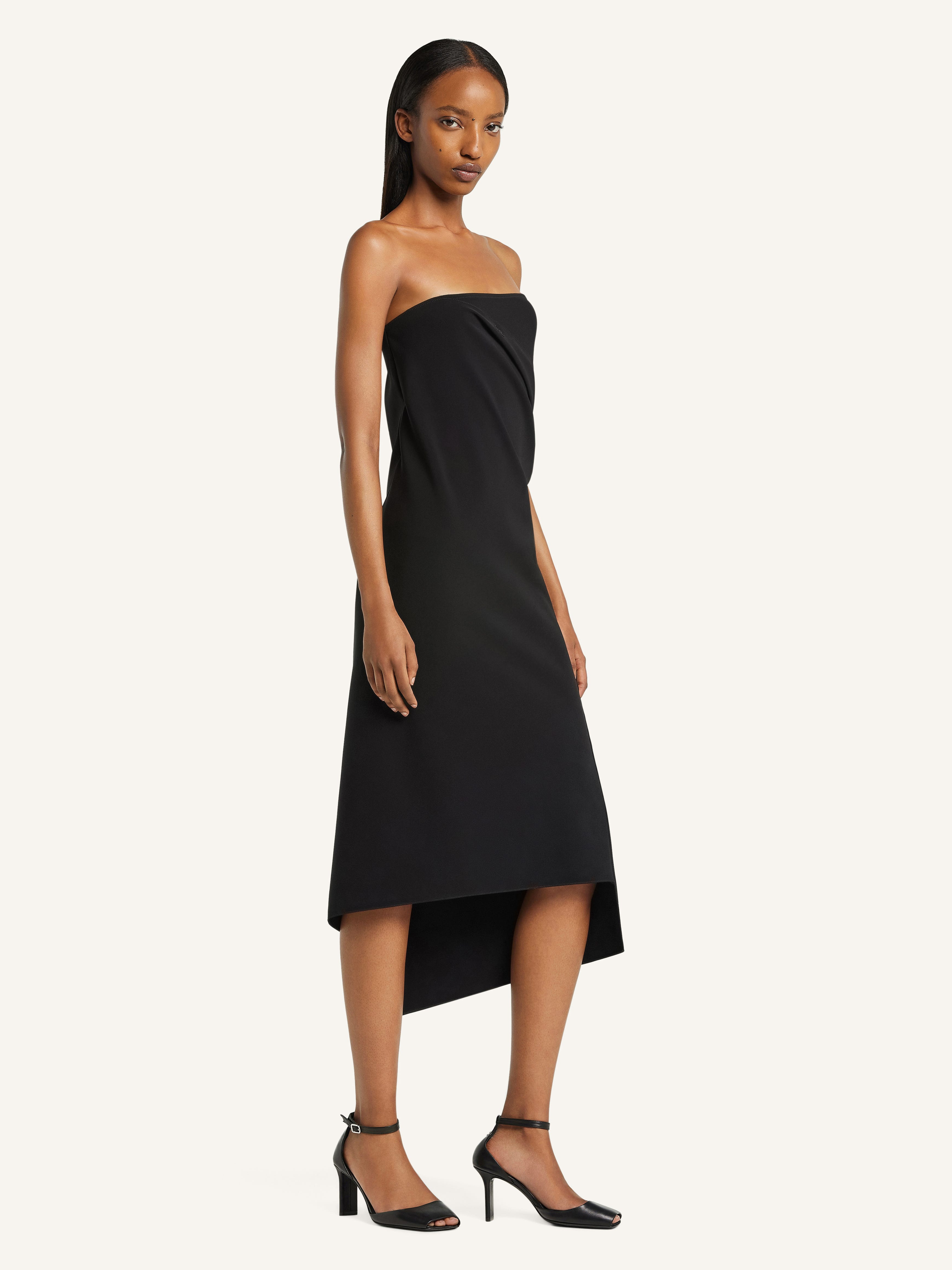 DRAPED CRÊPE BUSTIER DRESS - 3