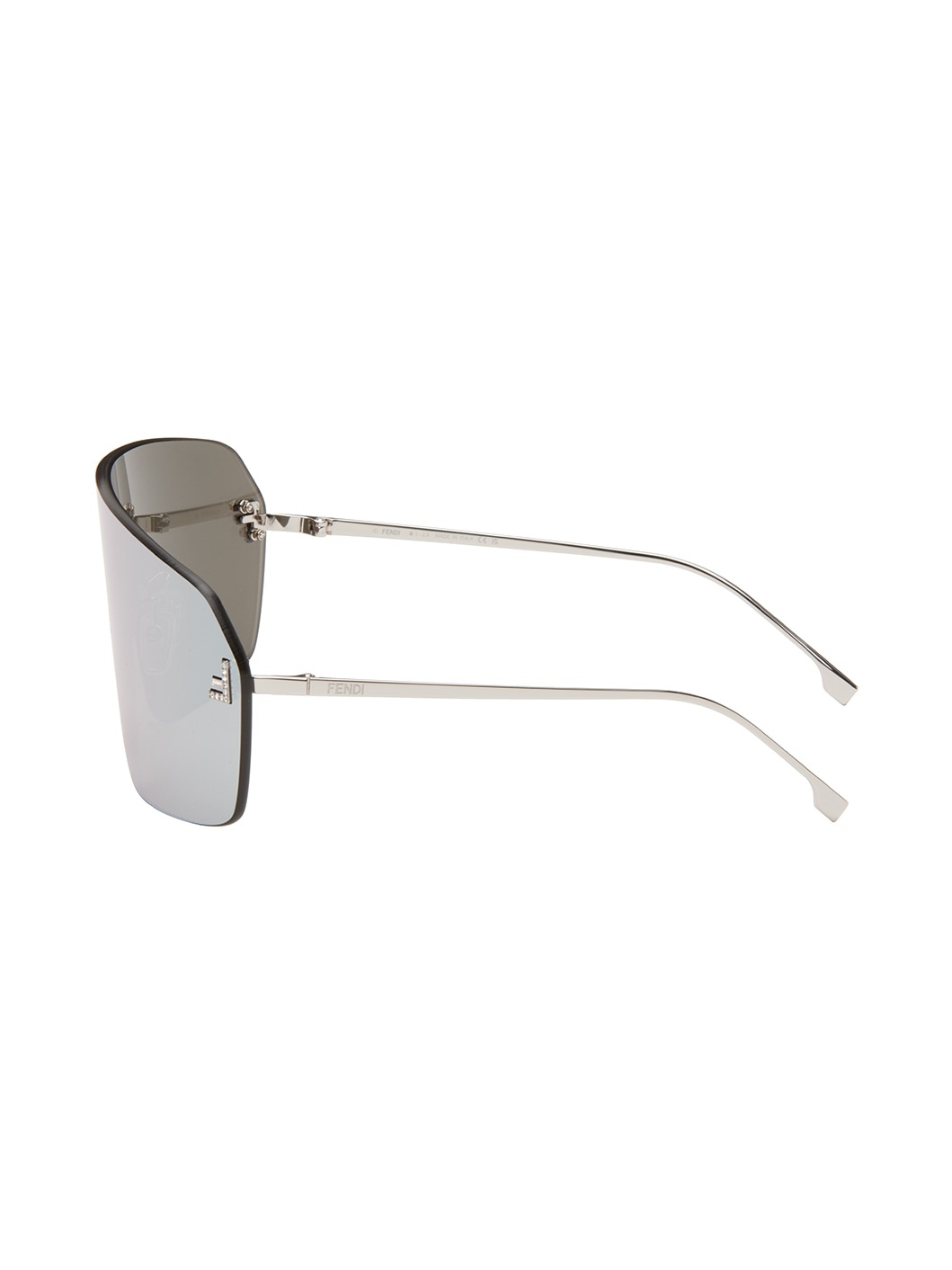 Gunmetal & Silver Fendi First Crystal Sunglasses - 3