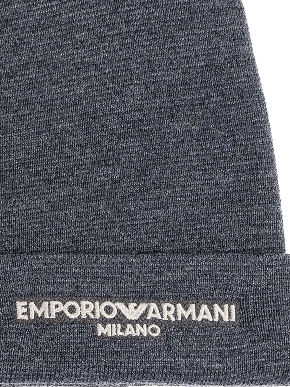 logo-embroidered wool beanie - 3