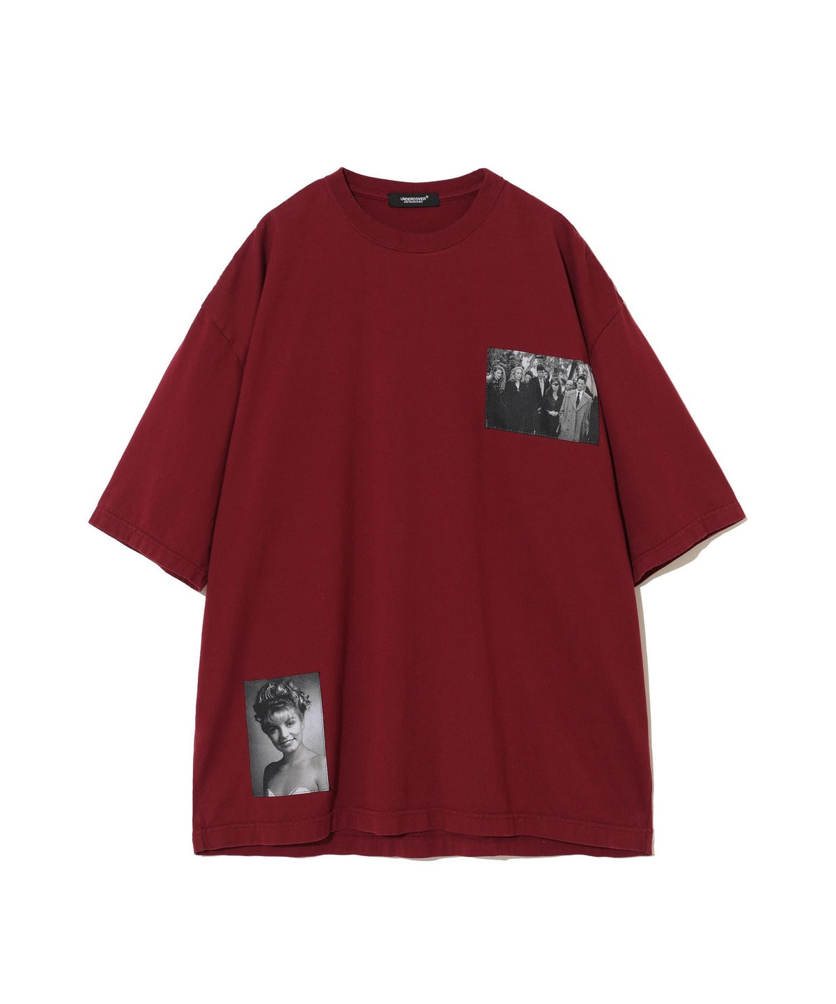 WIDE T-SHIRT (DARK RED) - 1