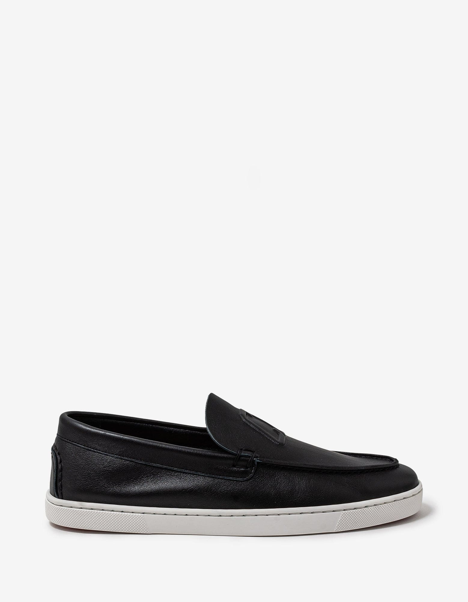 Christian Louboutin Varsiboat Black Leather Boat Shoes - 2