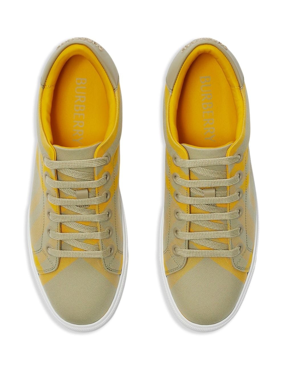 checked low-top canvas sneakers - 4