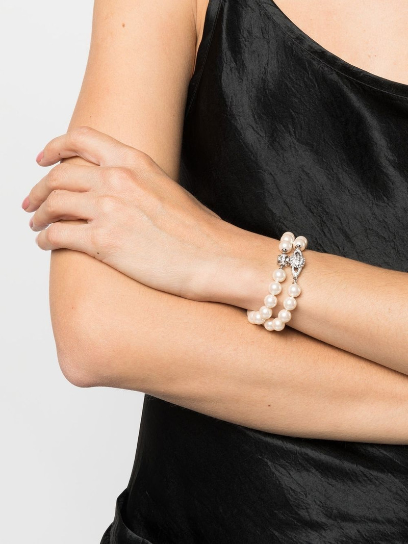 Vivienne Westwood Orb-charm pearl necklace outlook