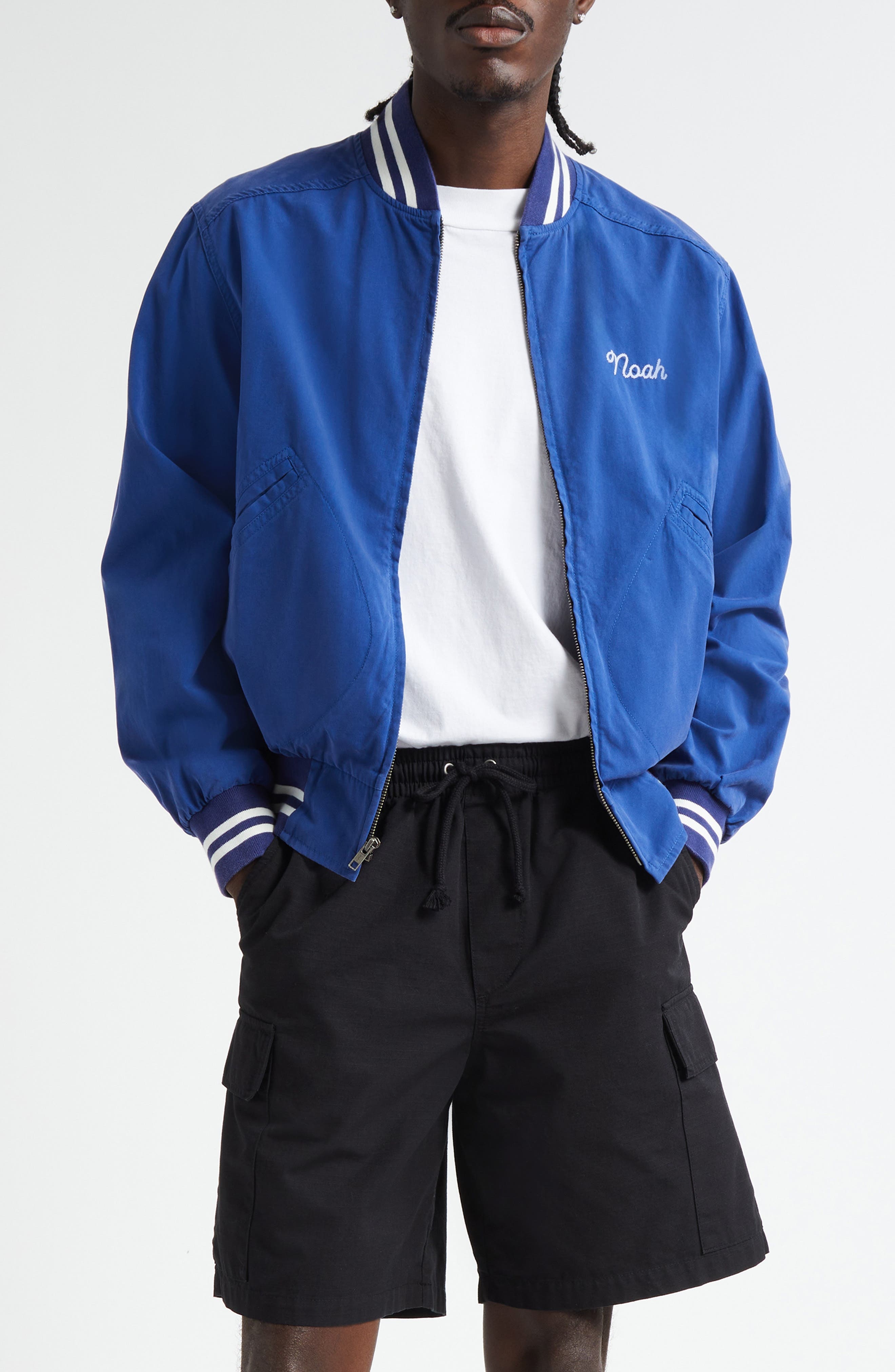 Noah Cotton Varsity Jacket in Royal at Nordstrom - 1