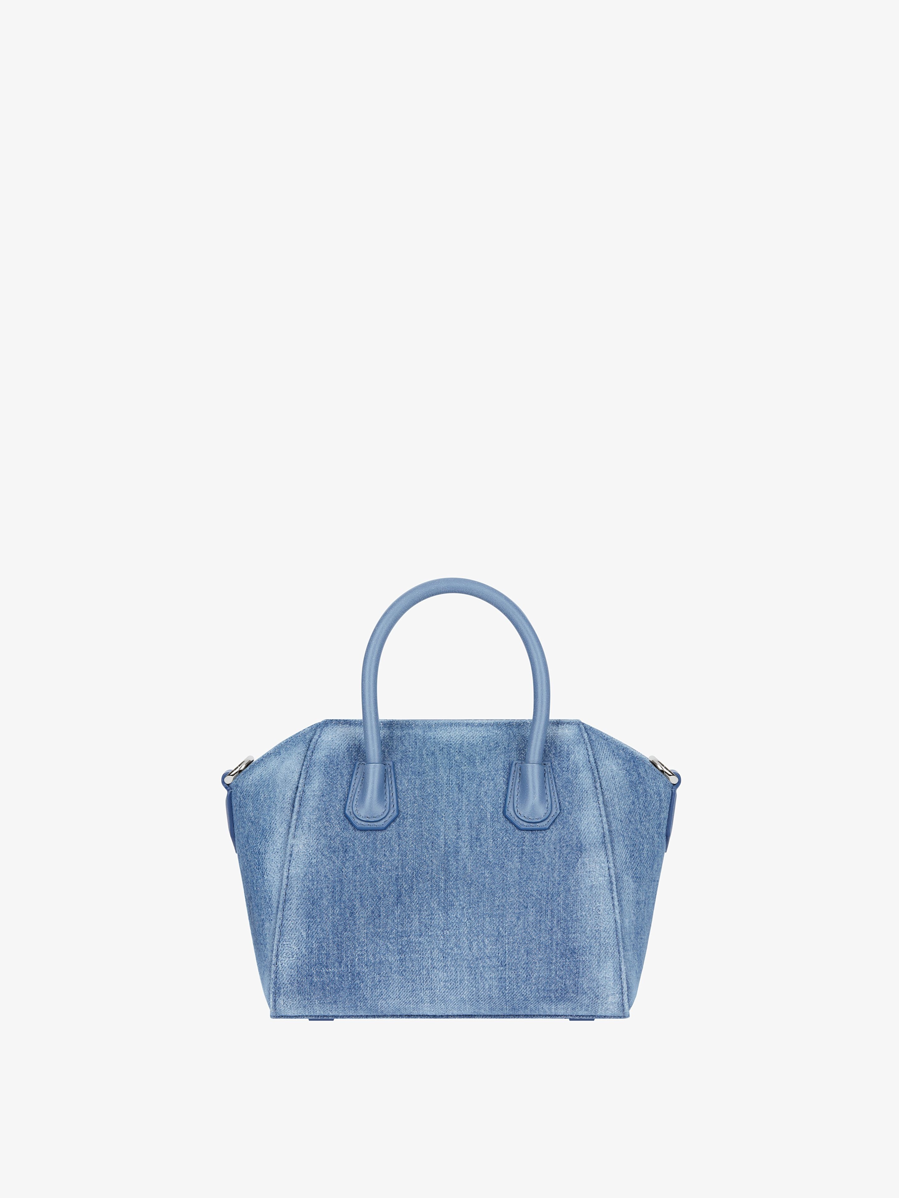 ANTIGONA TOY BAG IN WASHED DENIM - 5