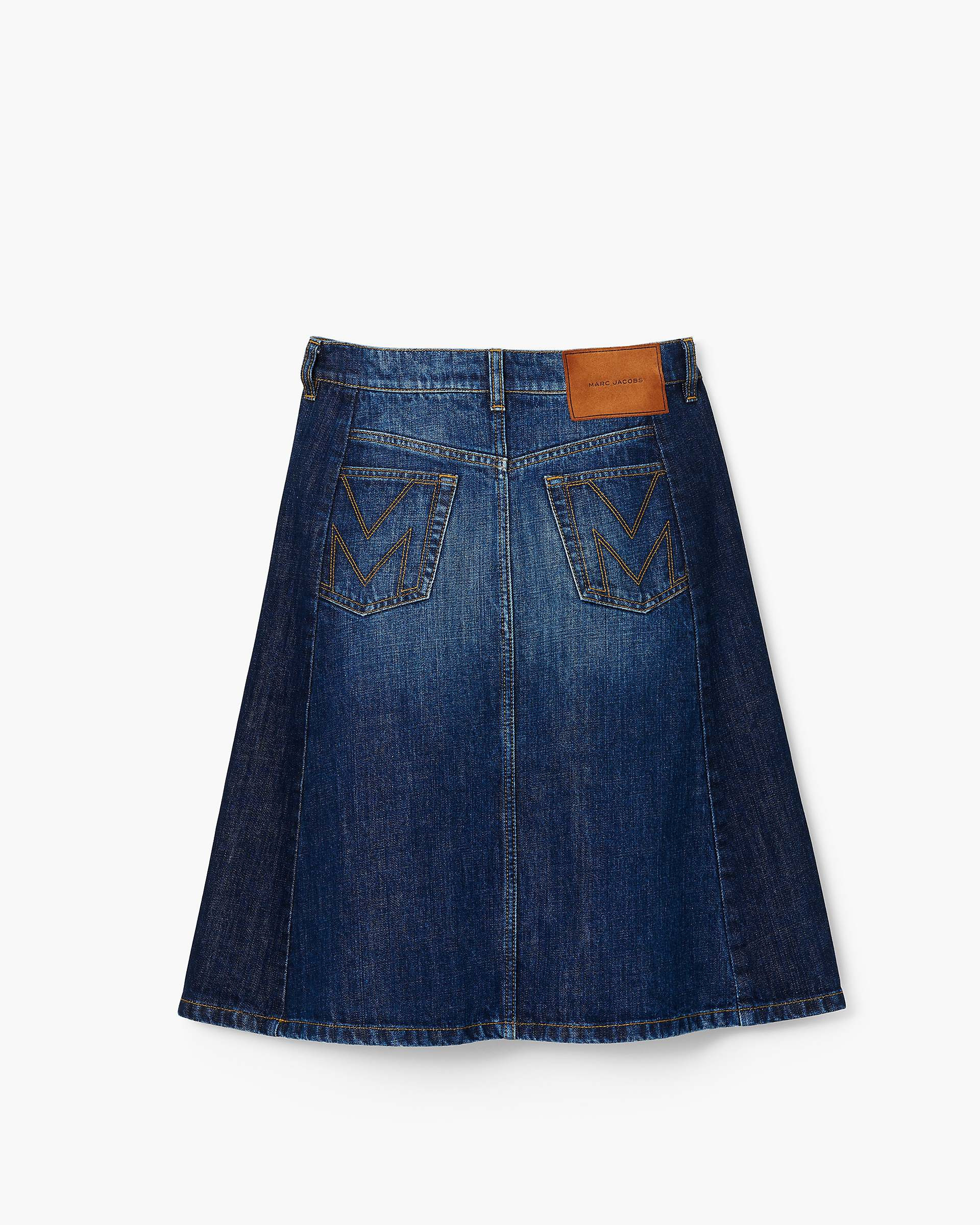 TWO TONE SHADOW DENIM SKIRT - 6