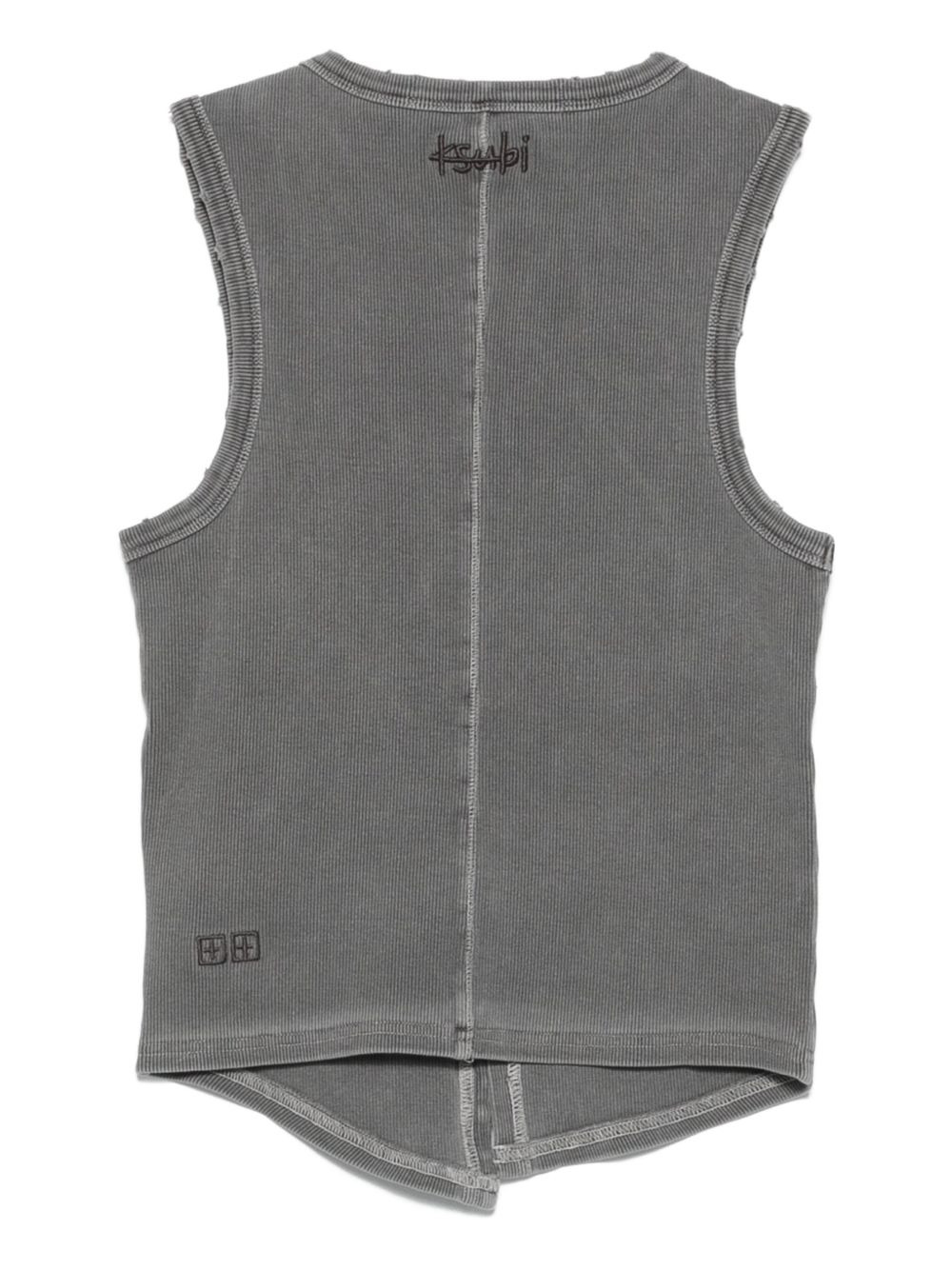 button-front ribbed cardigan - 2