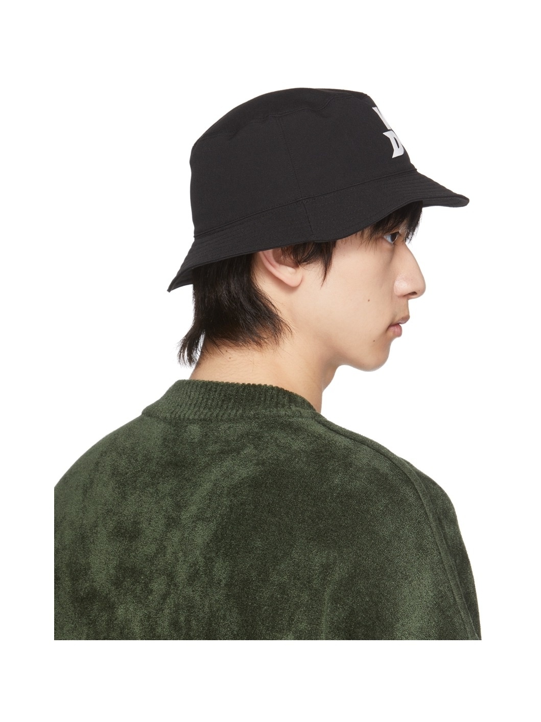 Black Basic Logo Bucket Hat - 3