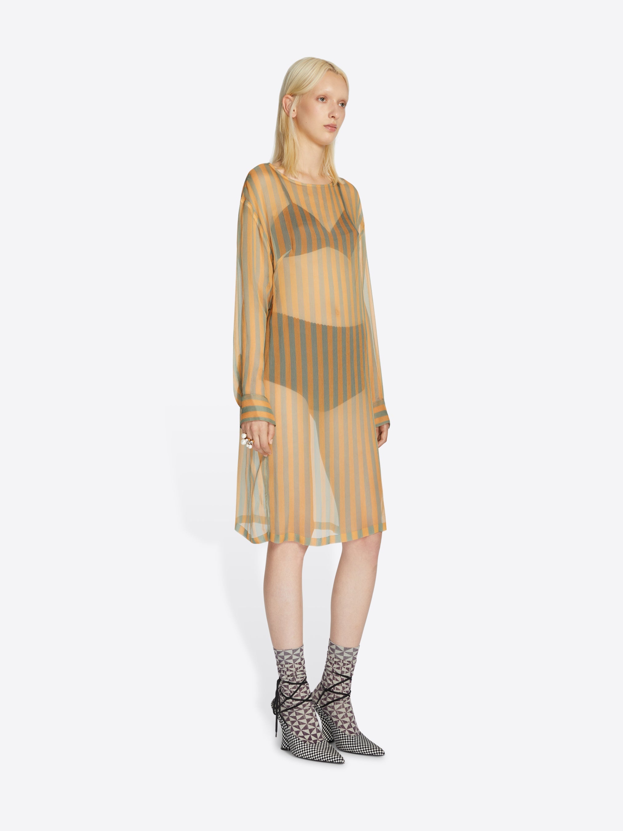 STRAIGHT SILK DRESS - 3