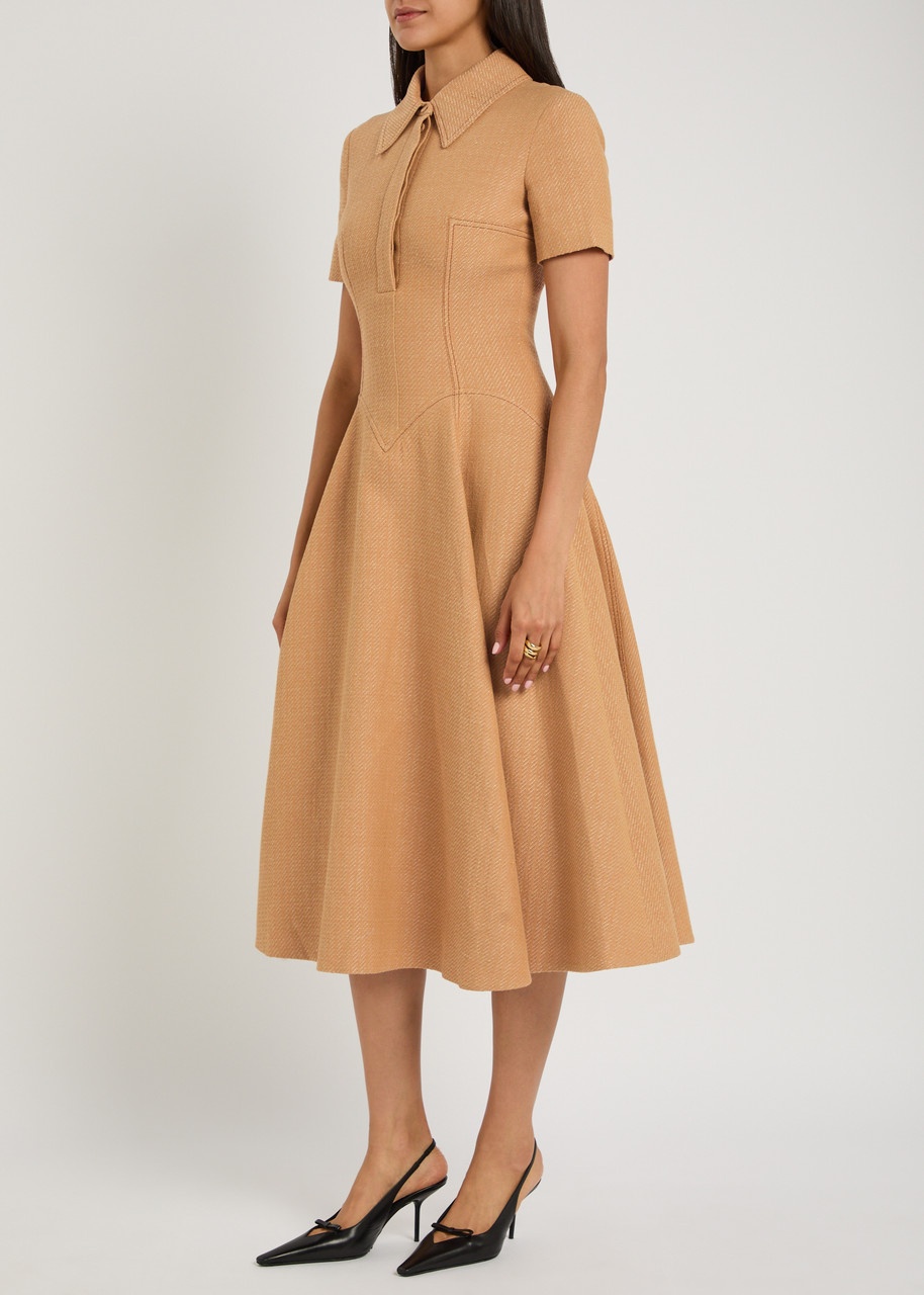 Emilia Wickstead Jody Panelled Woven Midi Polo Dress - 2
