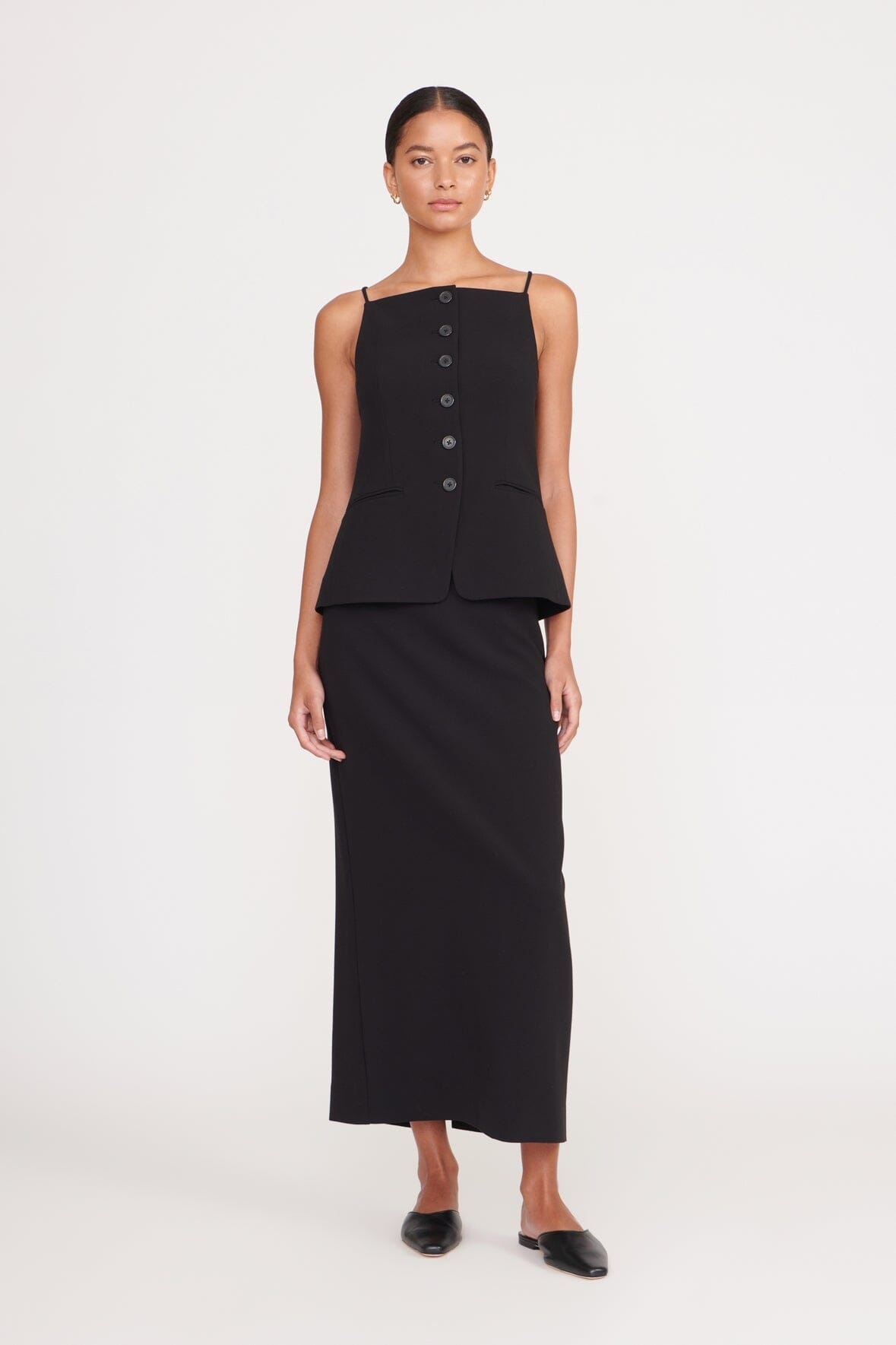 STAUD SMITH SKIRT BLACK - 1