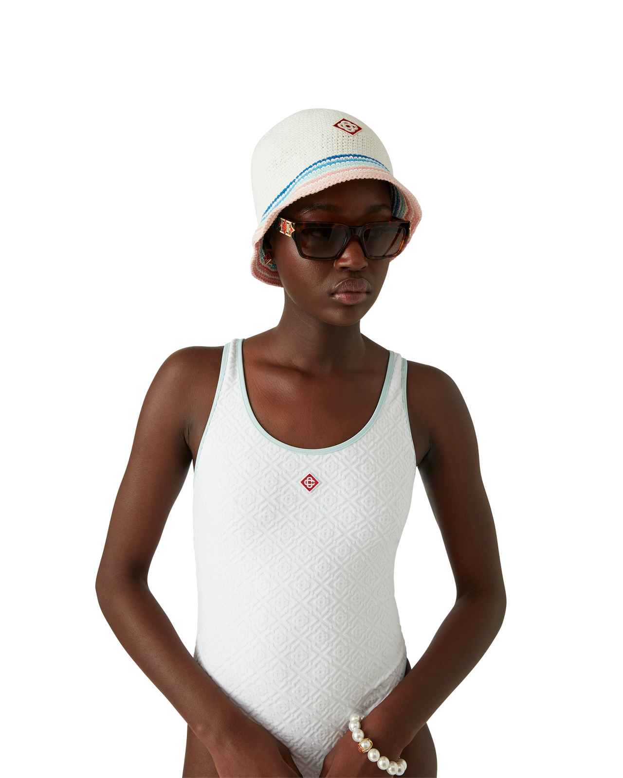 Jacquard Monogram Swimsuit | Casablanca Paris - 3