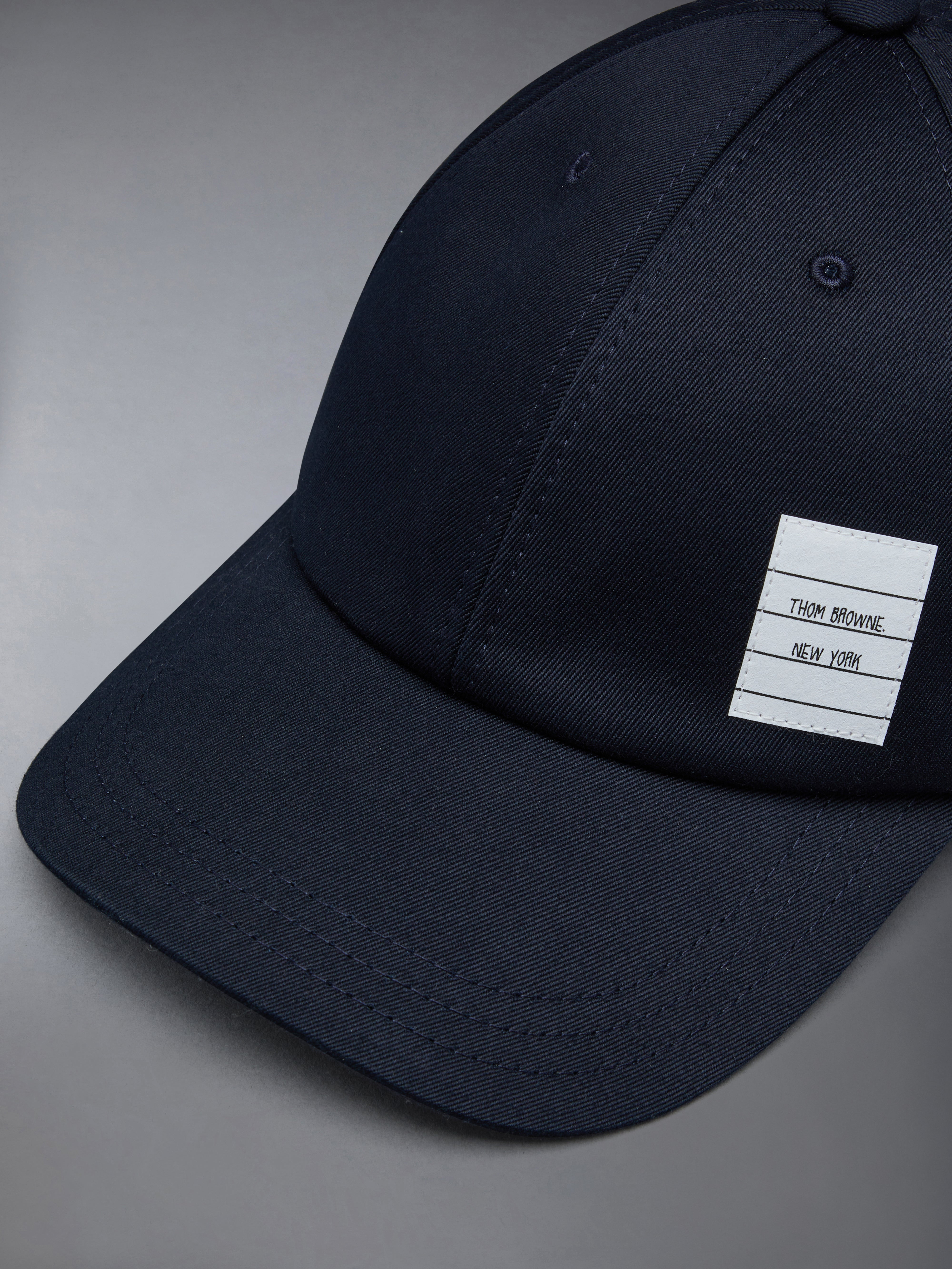 Navy Cotton Twill Baseball Cap - 7