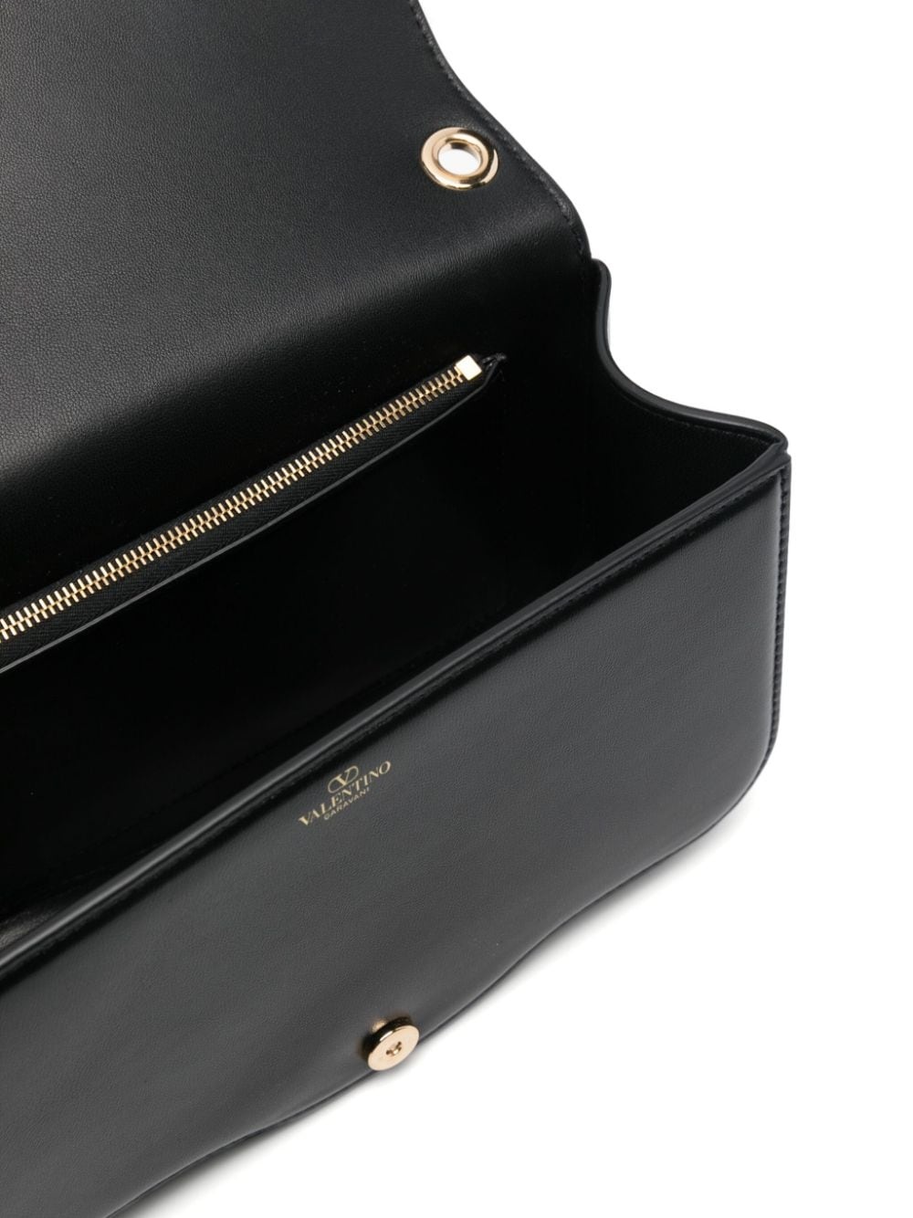 ショルダーバッグ・ポシェット VALENTINO BLACK LEATHER VLOGO SIGNATURE SHOULDER BAG Valentino Garavani Black Leather Vlogo Shoulder Bag
