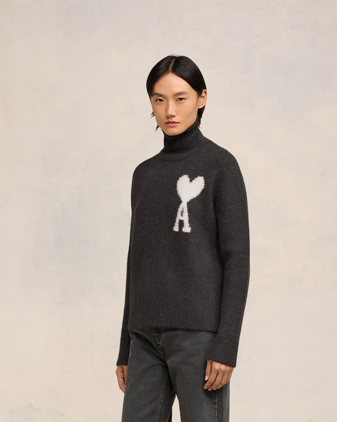 OFF-WHITE AMI DE COEUR FUNNEL NECK SWEATER - 6