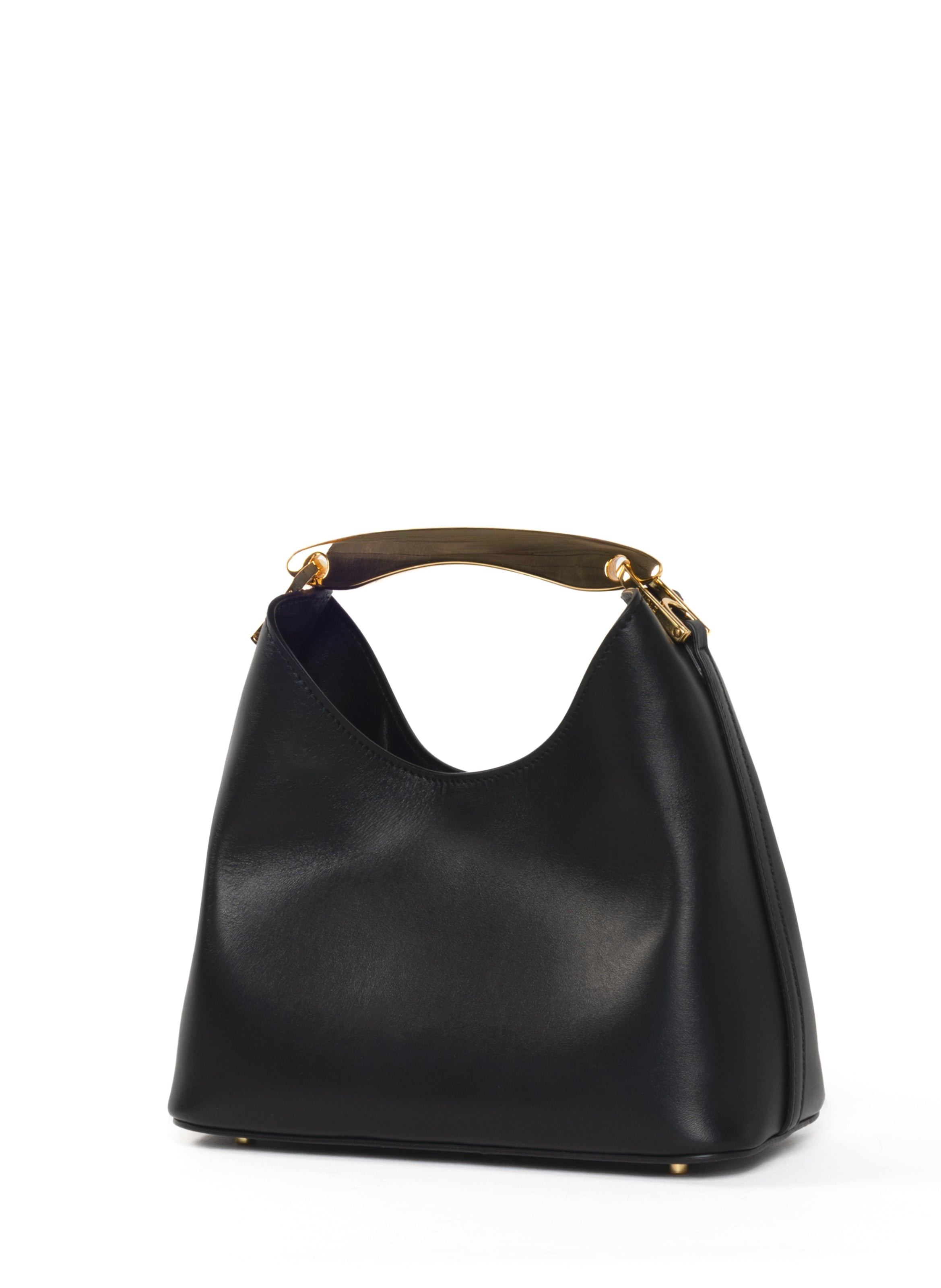 Small Boomerang Leather Black - 3