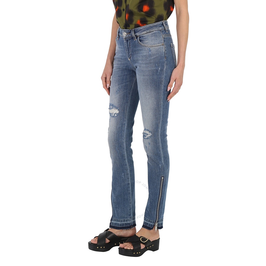 Philipp Plein Ladies Morgan Fit Angel Stretch Denim Jeans - 5