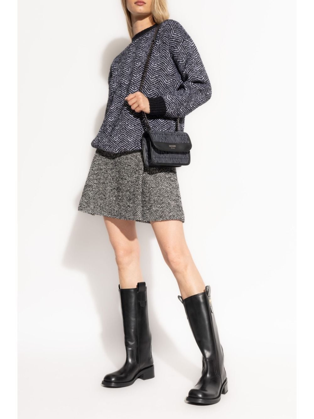 chevron-pattern jumper - 2